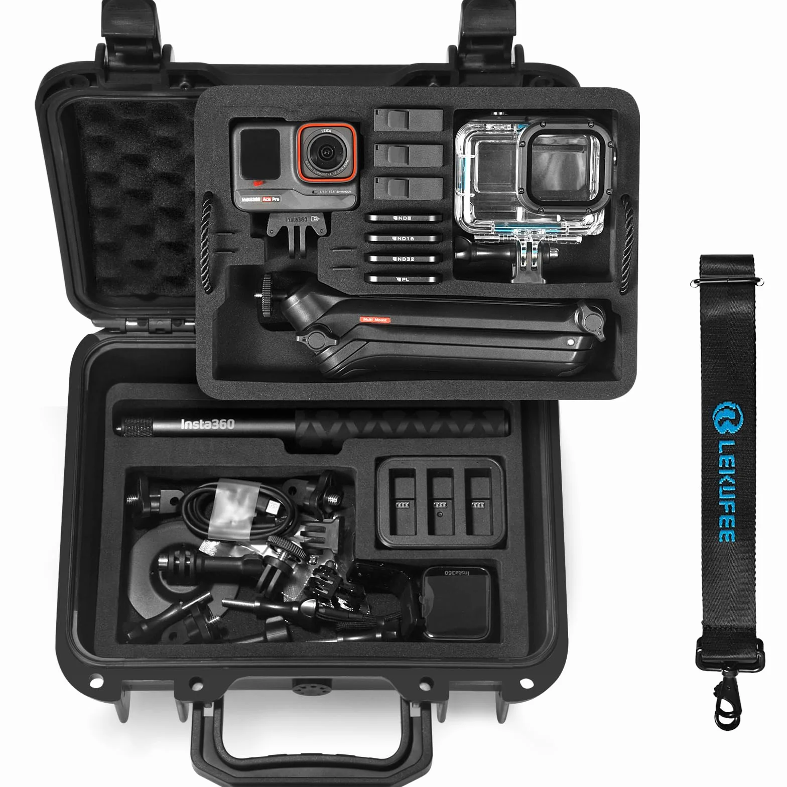 Lekufee Wodoodporny Pokrowiec na Insta360 Ace Pro 2/Insta360 Ace Pro/Insta360 Ace/Kamerę Akcji Transmisję na Żywo oraz Akcesoria (Tylko Pokrowiec）