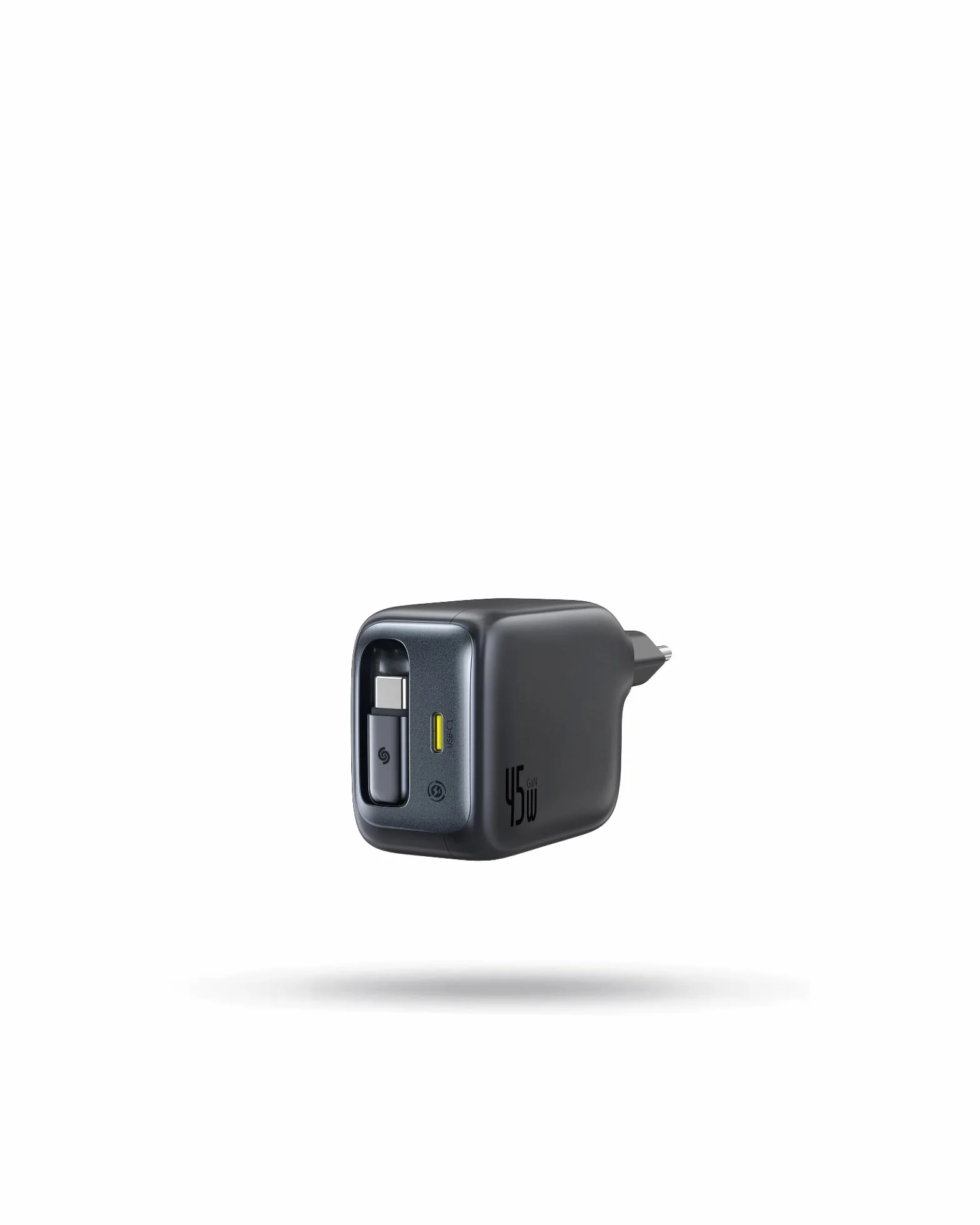 Ładowarka USB-C 45W do iPhone, Baseus Enercore z kablem USB-C, ładowarka do iPada, szybkie ładowanie PPS dla iPhone 16/15/14/13/12/11 Pro Max/Air, Samsung Galaxy S25, Pixel, z wysuwanym kablem