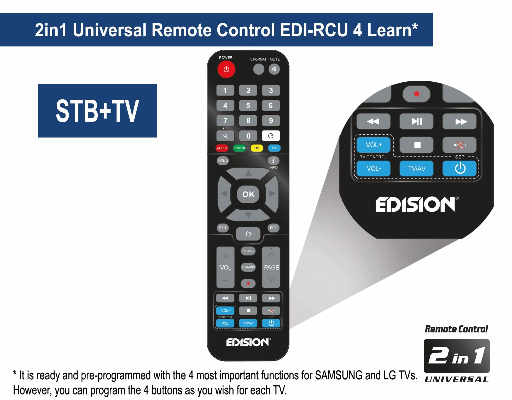 EDISION PICCO S2 pro Full HD Odbiornik satelitarny DVB-S2 H.265 WiFi Multistream HDMI