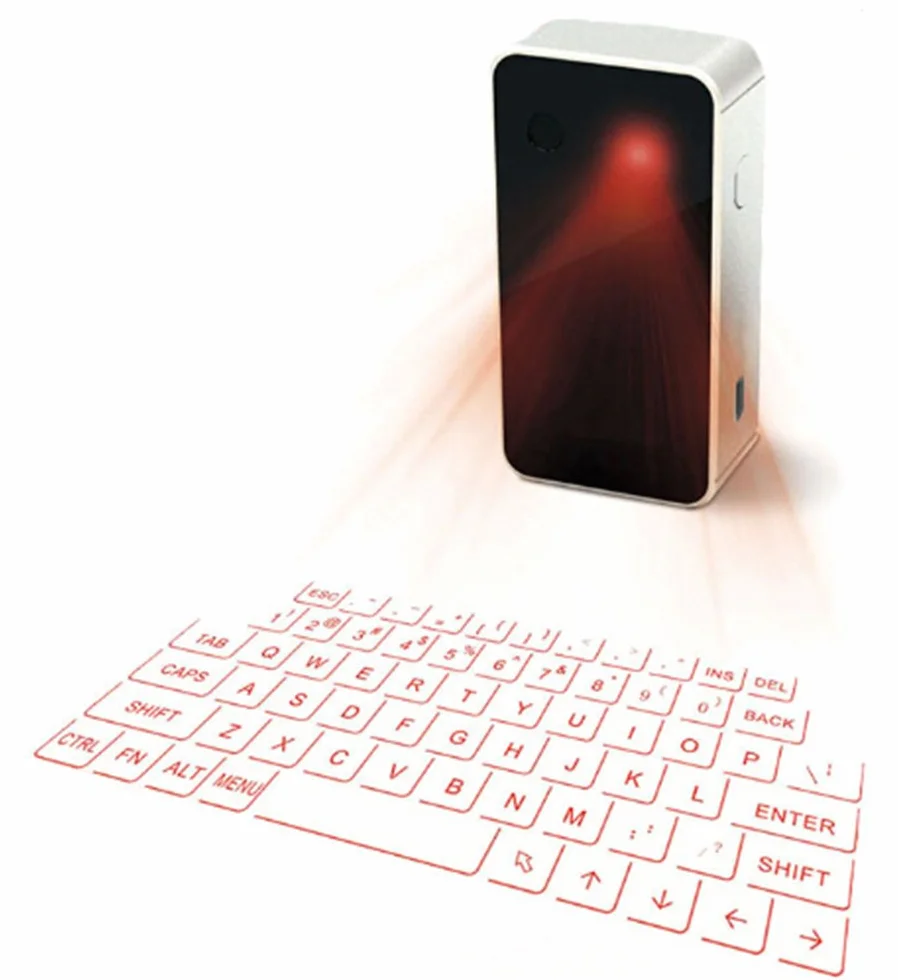 Projektor laserowy Bluetooth do iPhone, iPad, Samsung, Android, laptopów, komputerów srebrny+czarny