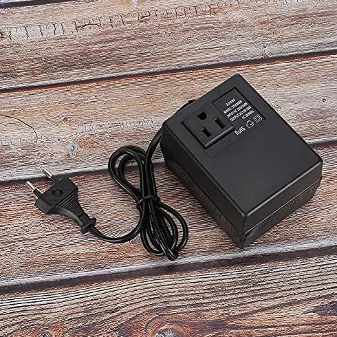 Konwerter Napięcia 300 W Adapter Wtyczki UE, Podróżny Adapter Wtyczki Zasilania, Konwertuje 220 V/240 V na 110 V/120 V, Tworzywo Sztuczne, Czarny, 3,7 X 3 X 2,4 Cala, do Podróży