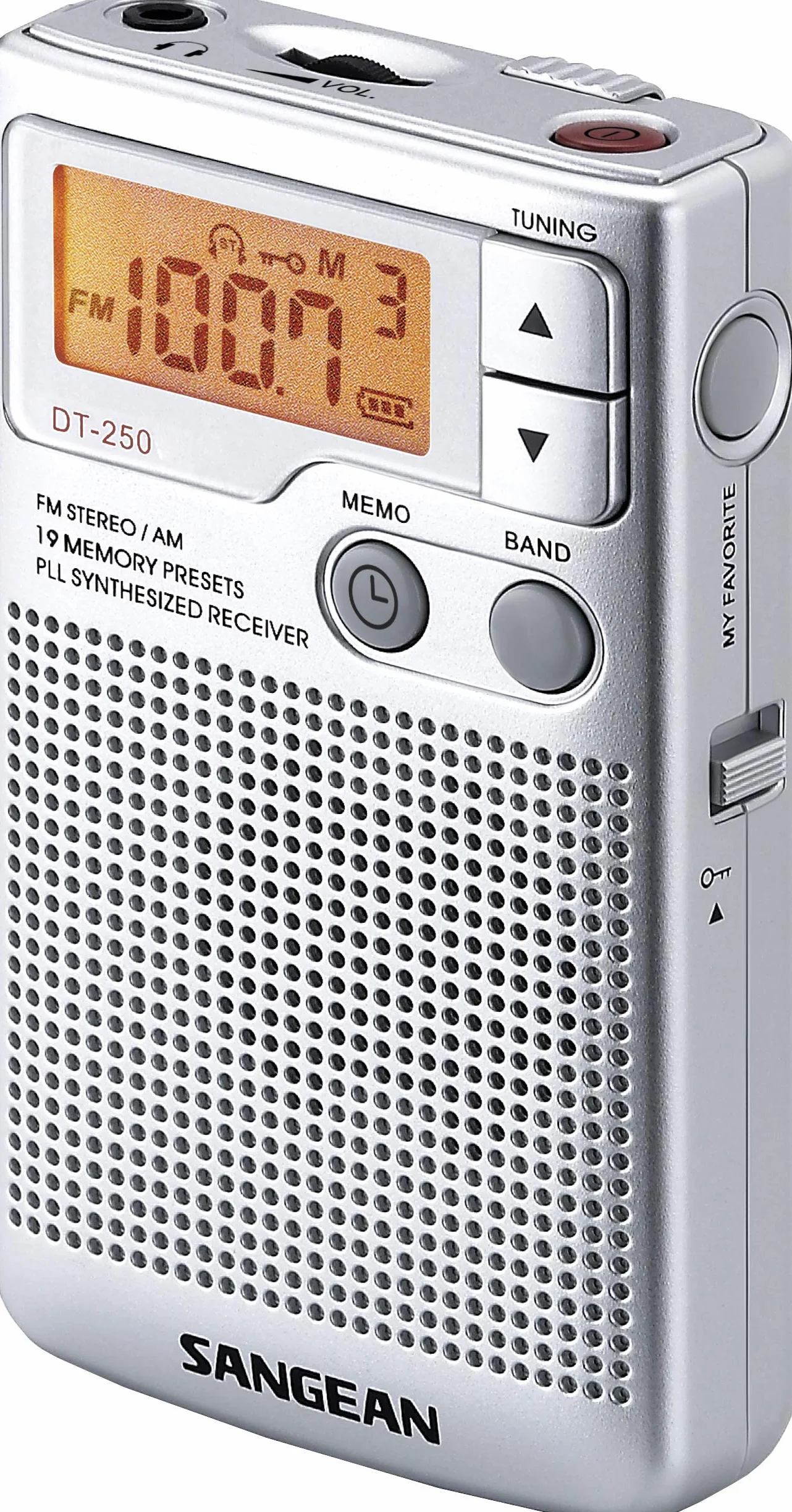 Sangean DT-250 radio, srebrny