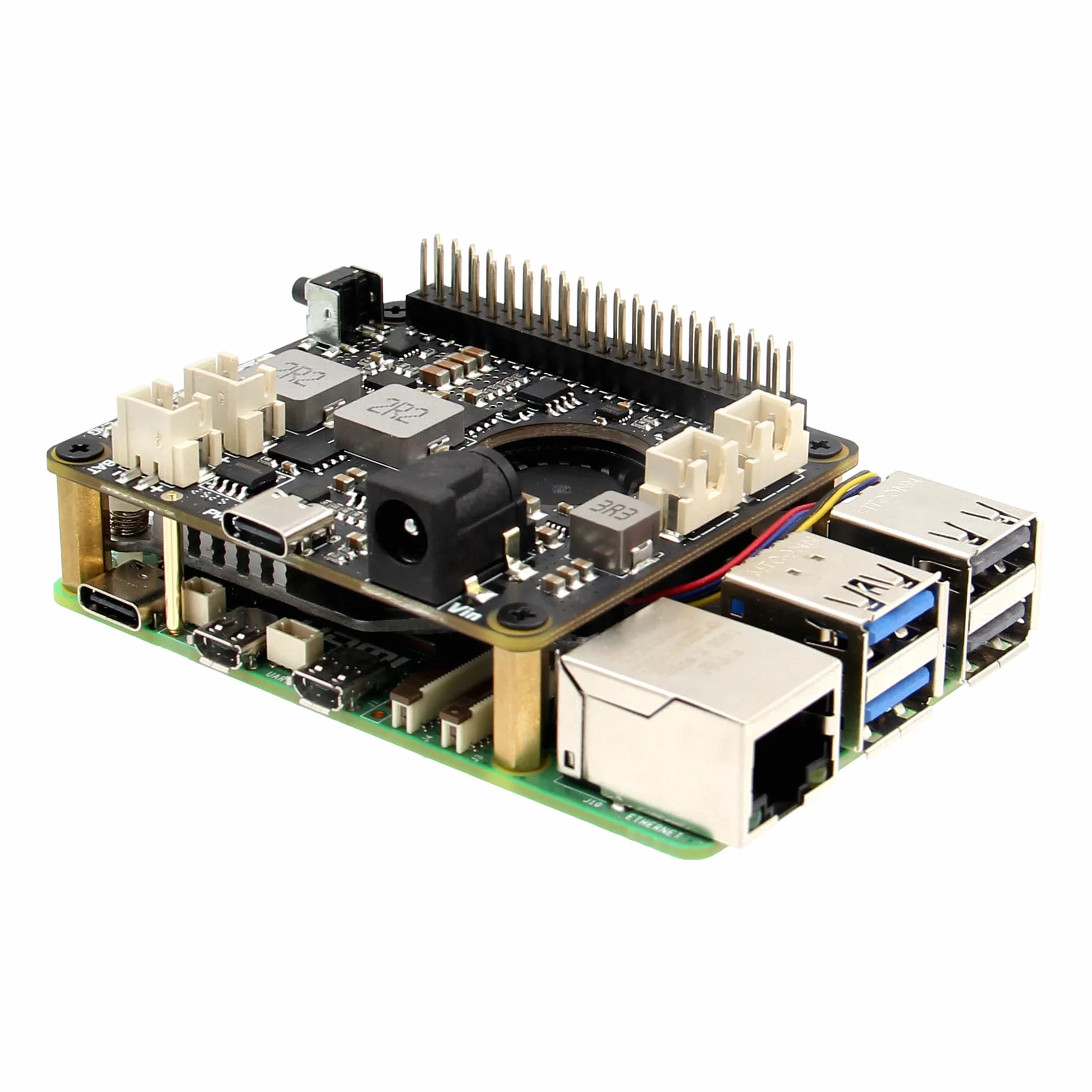 Geekworm X1209 5.1V 6A UPS HAT with Wide 6-18V Input for Raspberry Pi 5/4B/3B+/3B