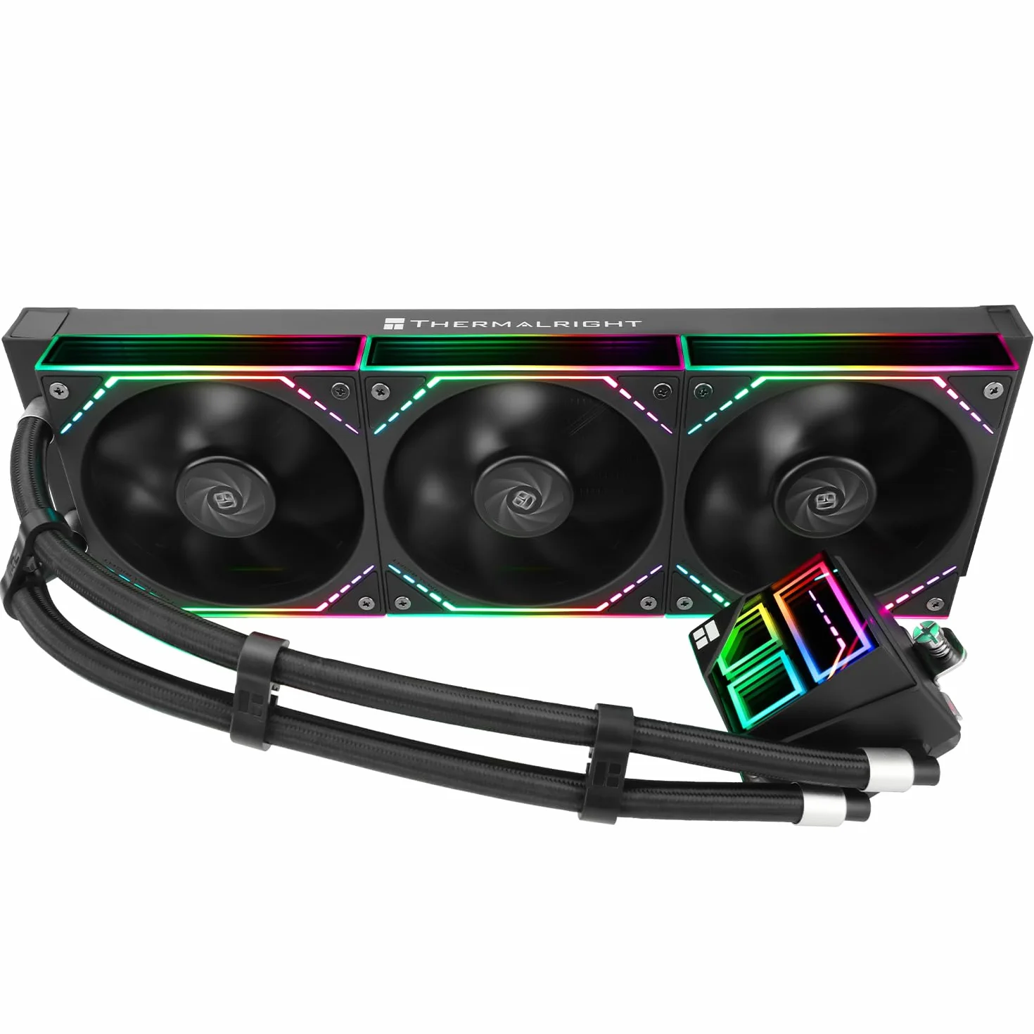 Thermalright TR Frozen Infinity 360 BLACK CPU Aio, wentylator TL-M12 x 3 PWM, chłodzenie wodą z procesorem, ARGB Infinity Mirror, 360 chłodzenie cieczą CPU: LGA1851/1700/115X/2011, chłodzenie wodą PC