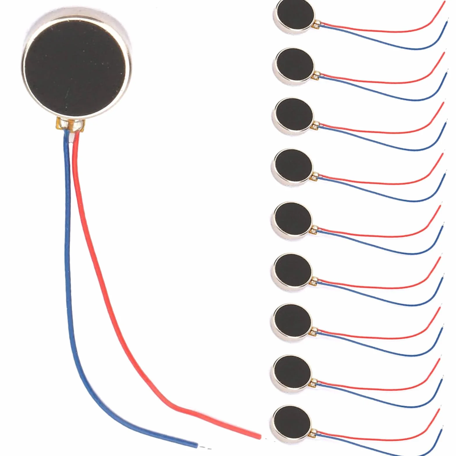 GERUI 10 szt. 10 x 2,7 mm DC 3 V 80 mA mini silniki wibracyjne 11000 RPM 1027 płaska moneta typ przycisku Micro DC silnik wibracyjny do telefonu komórkowego i pagera