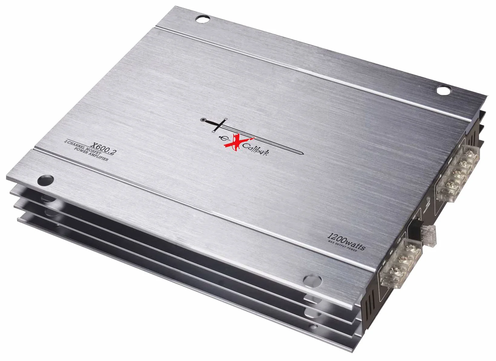 Excalibur X600.2 wzmacniacz samochodowy, 2 kanały, moc 1200 W, Crossover, 2 omy