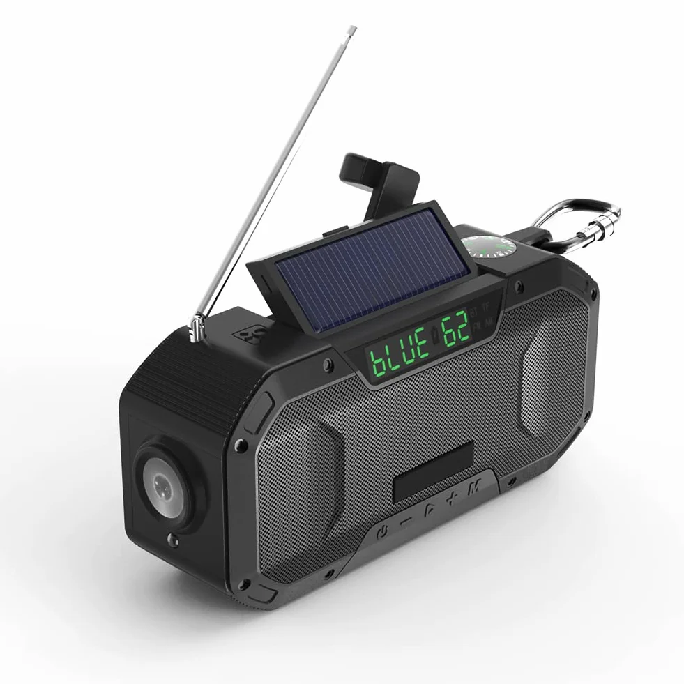 nd Up Solar R, korba ręczna i zasilany energią słoneczną DAB R th USB Ph Charr, solarna korba ręczna R th 5000 mAh zasilanie bateryjne, szmaragdowe zastosowanie do kamer, wędrówek