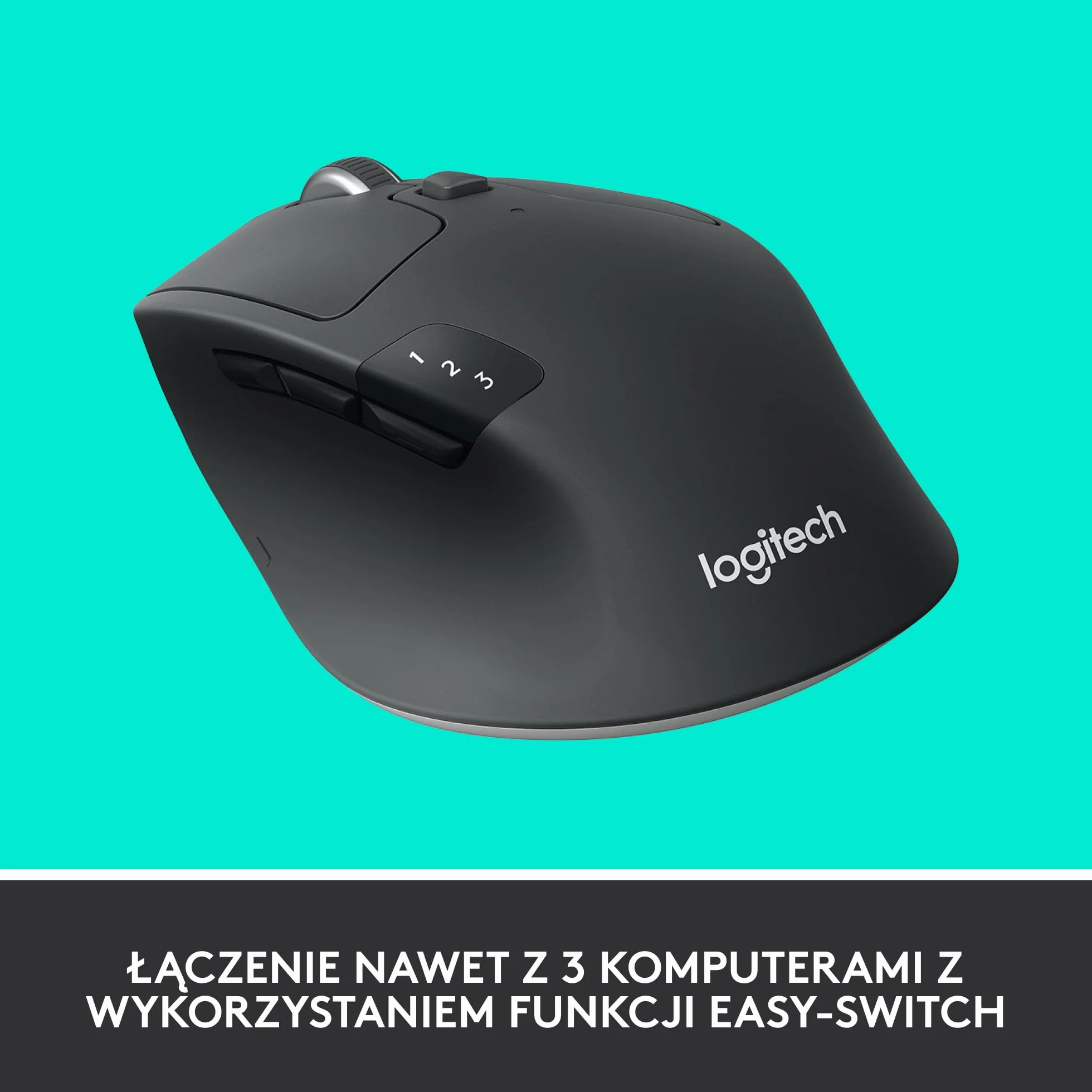 Logitech M720 Triathlon, Mysz bezprzewodowa Multi-Device, Bluetooth, uniwersalny odbiornik USB, 1000 DPI, 6 programowalnych przycisków, bateria do 2 lat, laptop/PC/Mac/iPadOS - Szary