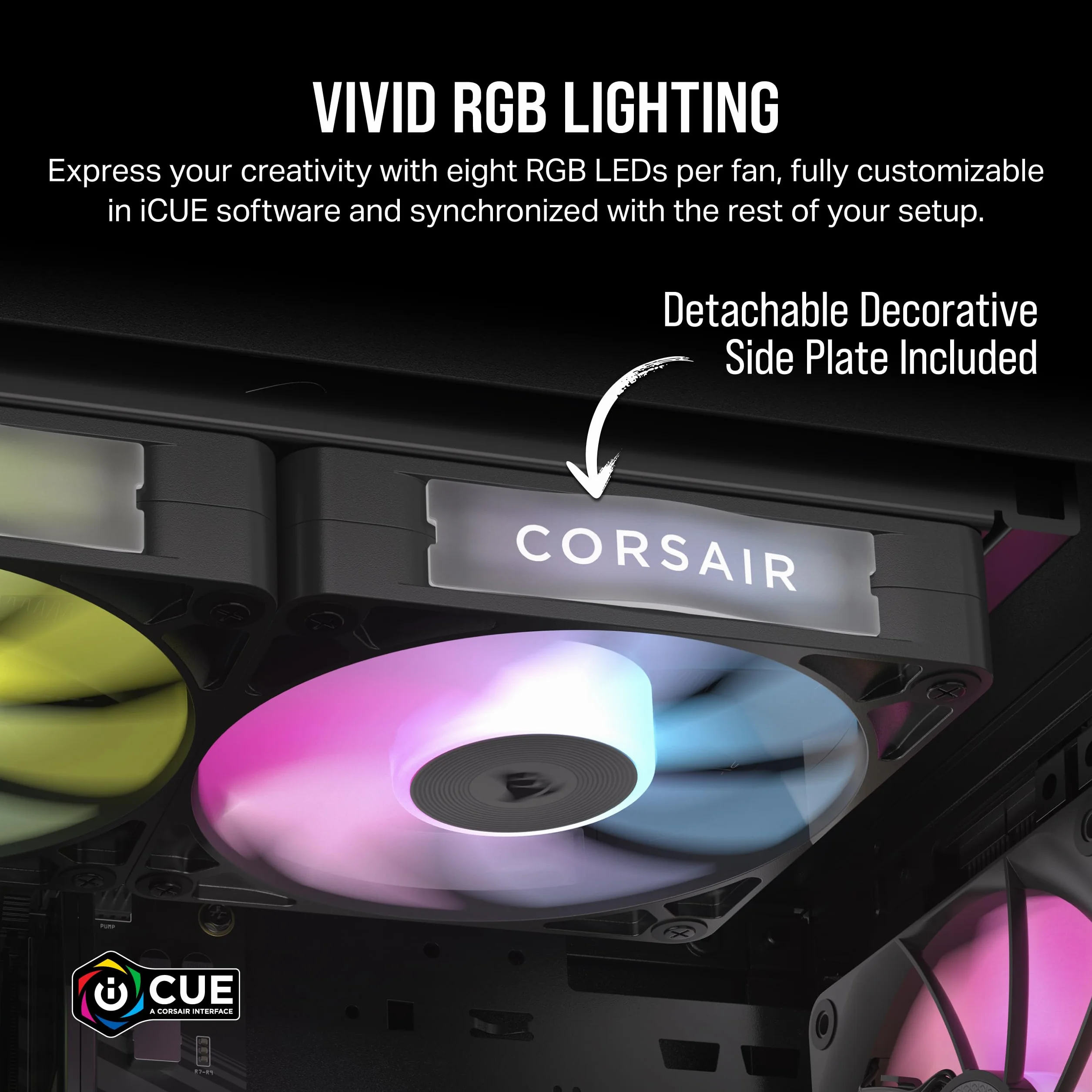 CORSAIR iCUE LINK RX140 RGB 140 mm PWM Wentylatory z Koncentratorem Systemowym iCUE LINK - Magnetyczne Łożysko Kopułkowe - PDwupak - Czarny