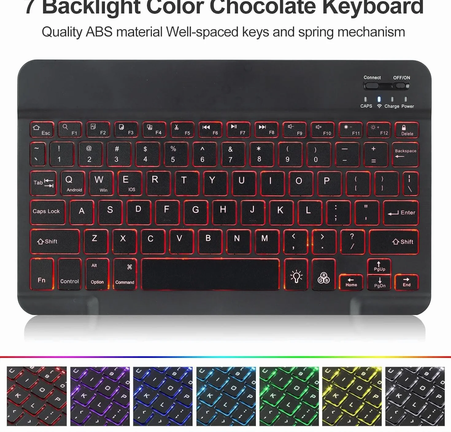 Keyboard Case do Samsung Galaxy Tab S10 FE+ Plus 13,1 cala 2025 (SM-X620/X626), podświetlana Bluetooth klawiatura, czarny