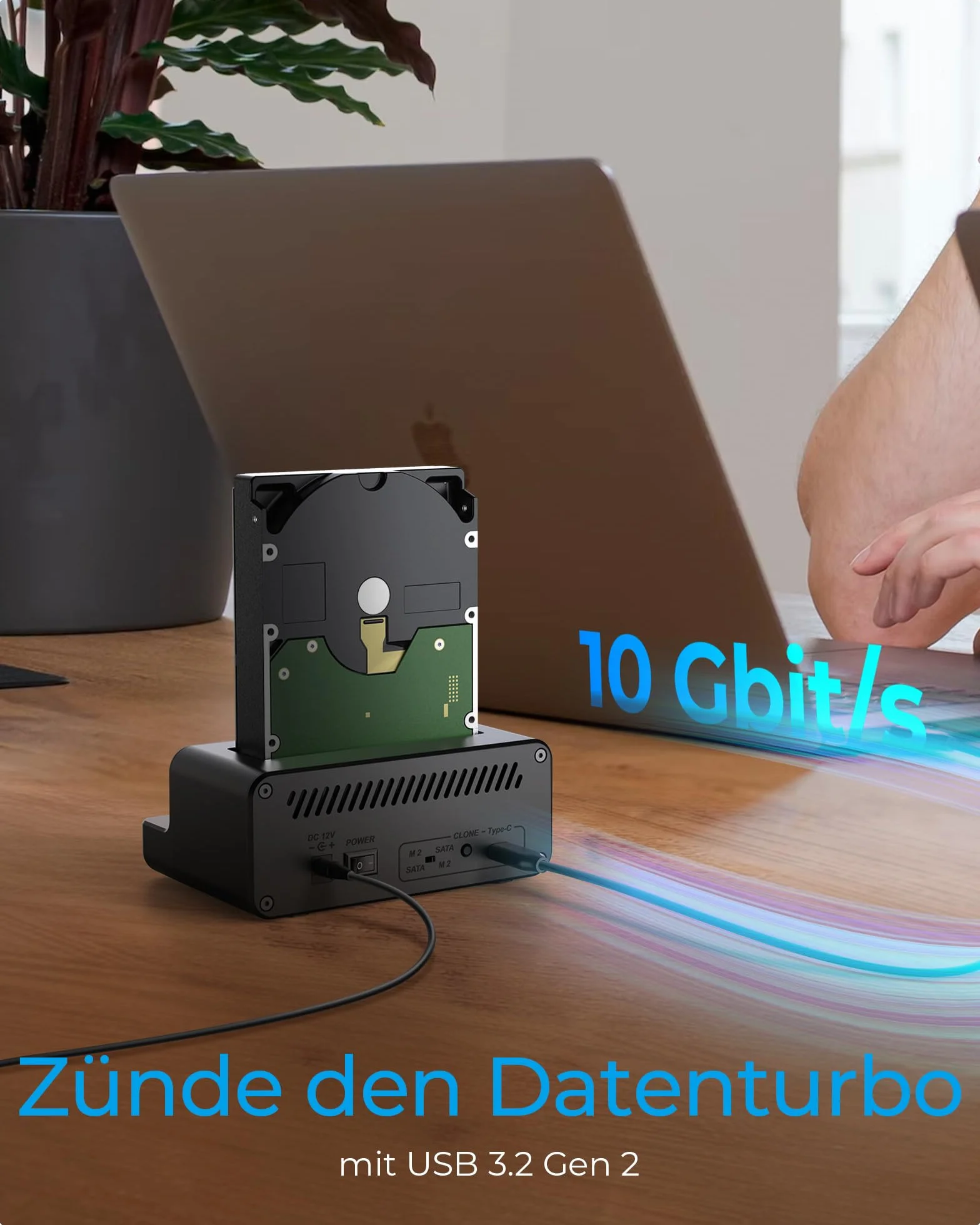 ICY BOX Stacja dokująca HDD/M.2 NVMe SSD USB 3.2 Gen 2 10 Gbit/s SATA 2.5/3.5" M.2 NVMe USB-C USB-A IB-2914MSCL-C31