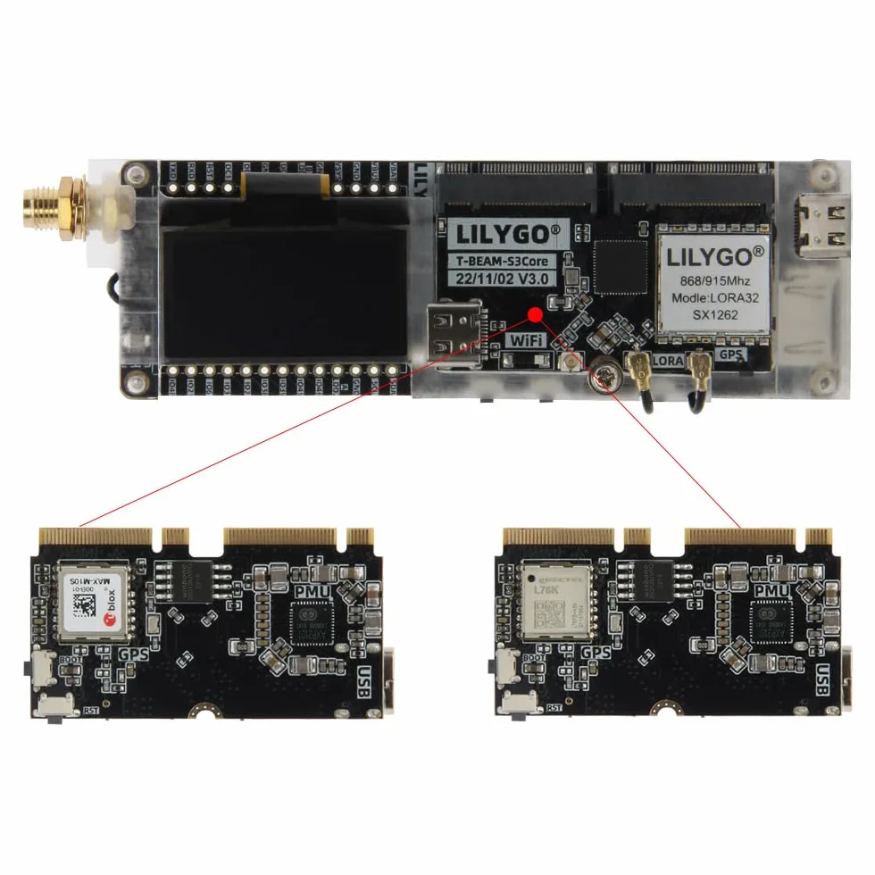 LILYGO T-BeamSUPREME Meshtastic ESP32-S3 Płytka rozwojowa LoRa L76K GPS WiFi Bluetooth 1.3-calowy SH1106 OLED 868MHz