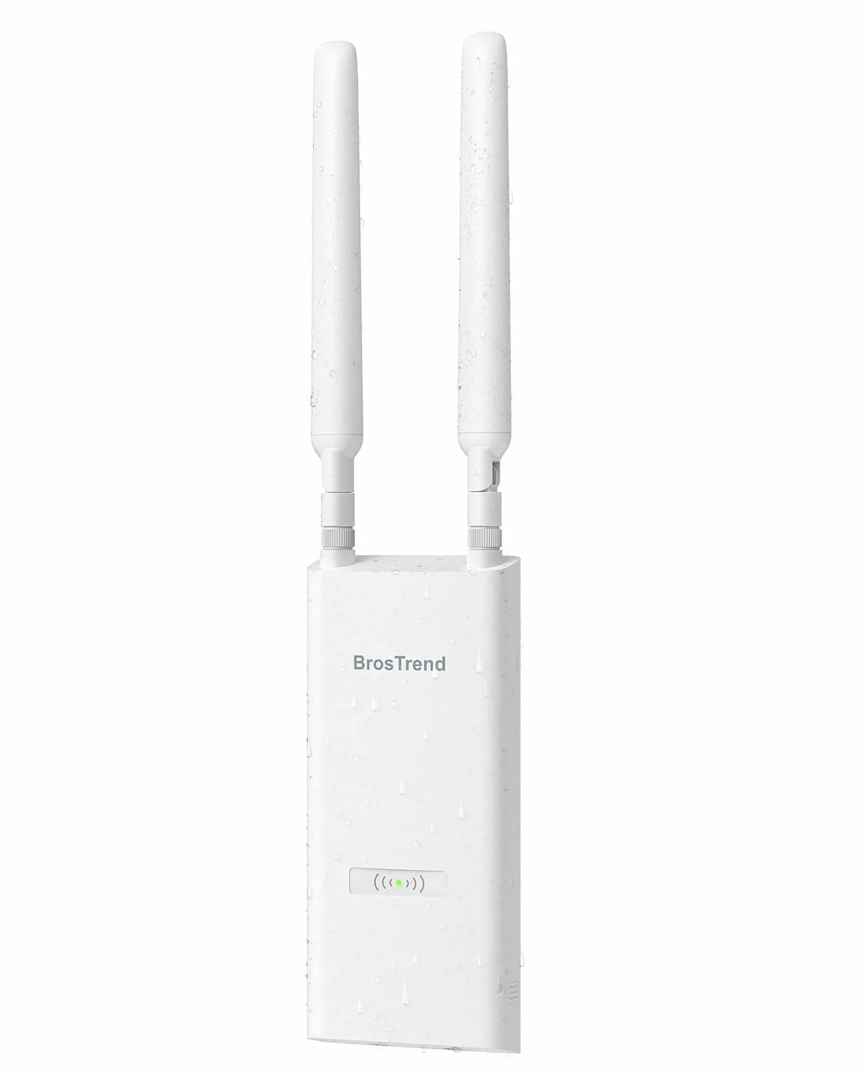 BrosTrend AC1200 zewnętrzny punkt dostępowy dalekiego zasięgu, wodoszczelny punkt dostępowy Gigabit WiFi IP65, dwupasmowy 5 GHz + 2,4 GHz, zasilany PoE, z pasywnym wtryskiwaczem PoE, uniwersalny, WAP