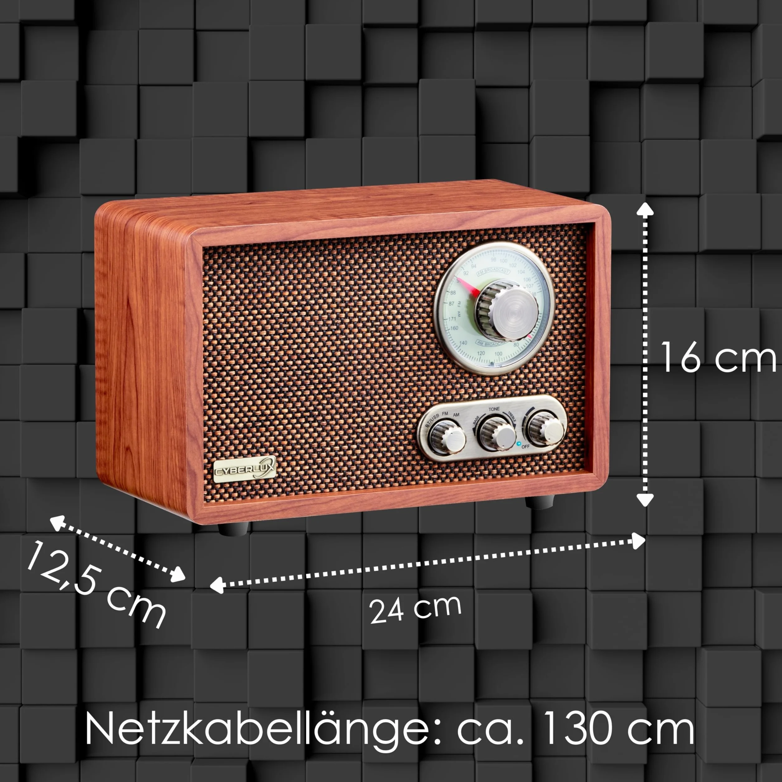 Nostalgia kompaktowy zestaw | radio drewniane z Bluetooth | USB | gniazdo na karty SD | FM/AM | system muzyczny w stylu retro | radio kuchenne | radio kuchenne | nostalgiczne radio vintage