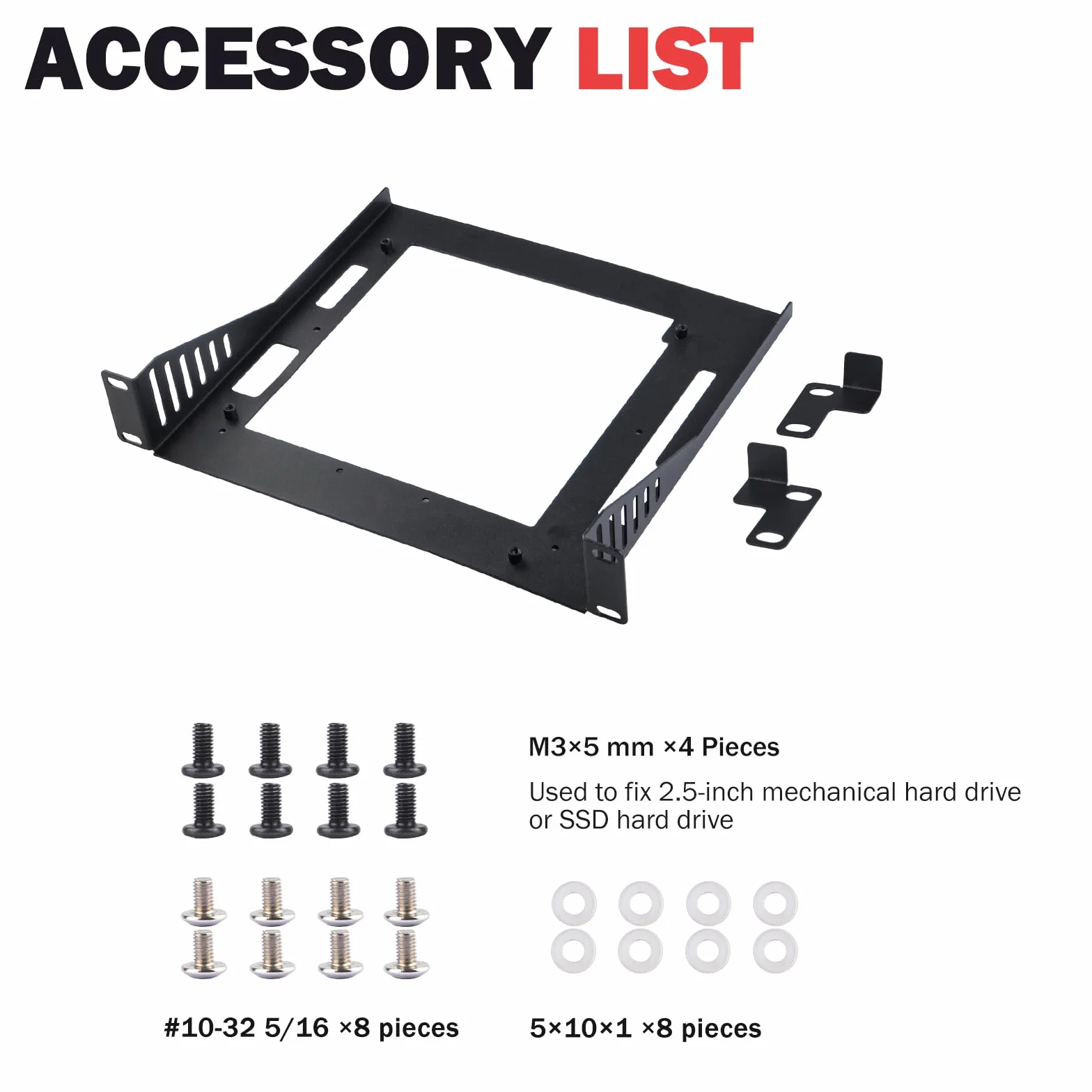 GeeekPi DeskPi RackMate Akcesoria Mini ITX Shelf 10-calowa półka 1U do montażu na stałe we wszystkich standardowych 10-calowych stojakach i szafach sieciowych, tacę można wyposażyć w DeskPi Super6C