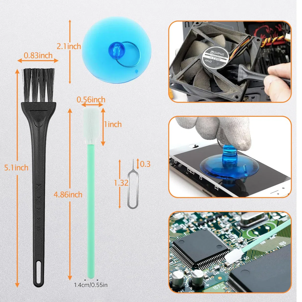 Zestaw precyzyjnych wkrętaków do serii iPhone i szkieł zegarków, Ph000, Y000, Pentalobe P2, Spudger, pęseta, szczotka do czyszczenia i przyssawka z naparstkiem na kartę SIM, do naprawy i wymiany