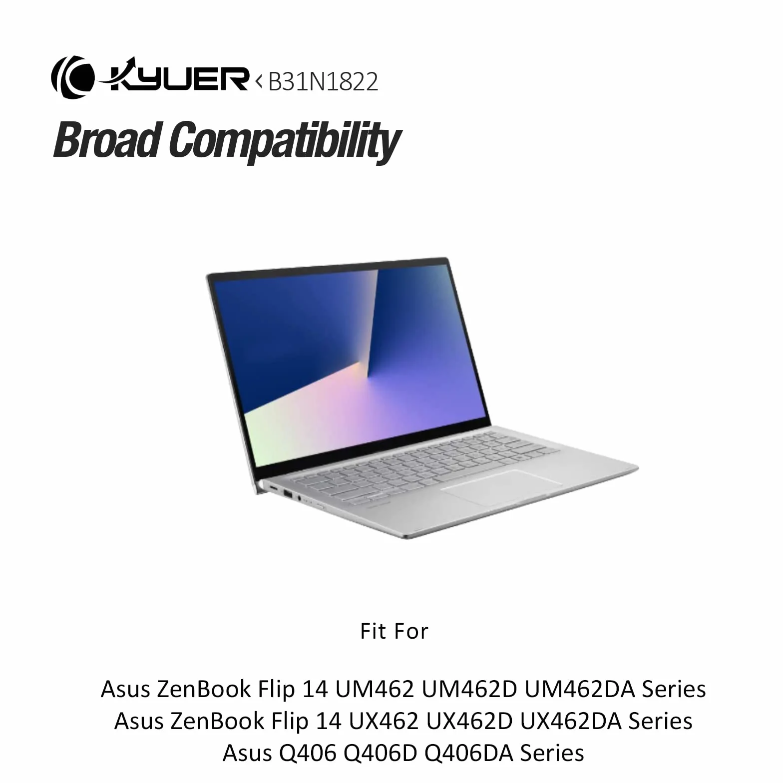 Bateria do Asus ZenBook Flip 14 42Wh B31N1822 UM462 UX462 Q406