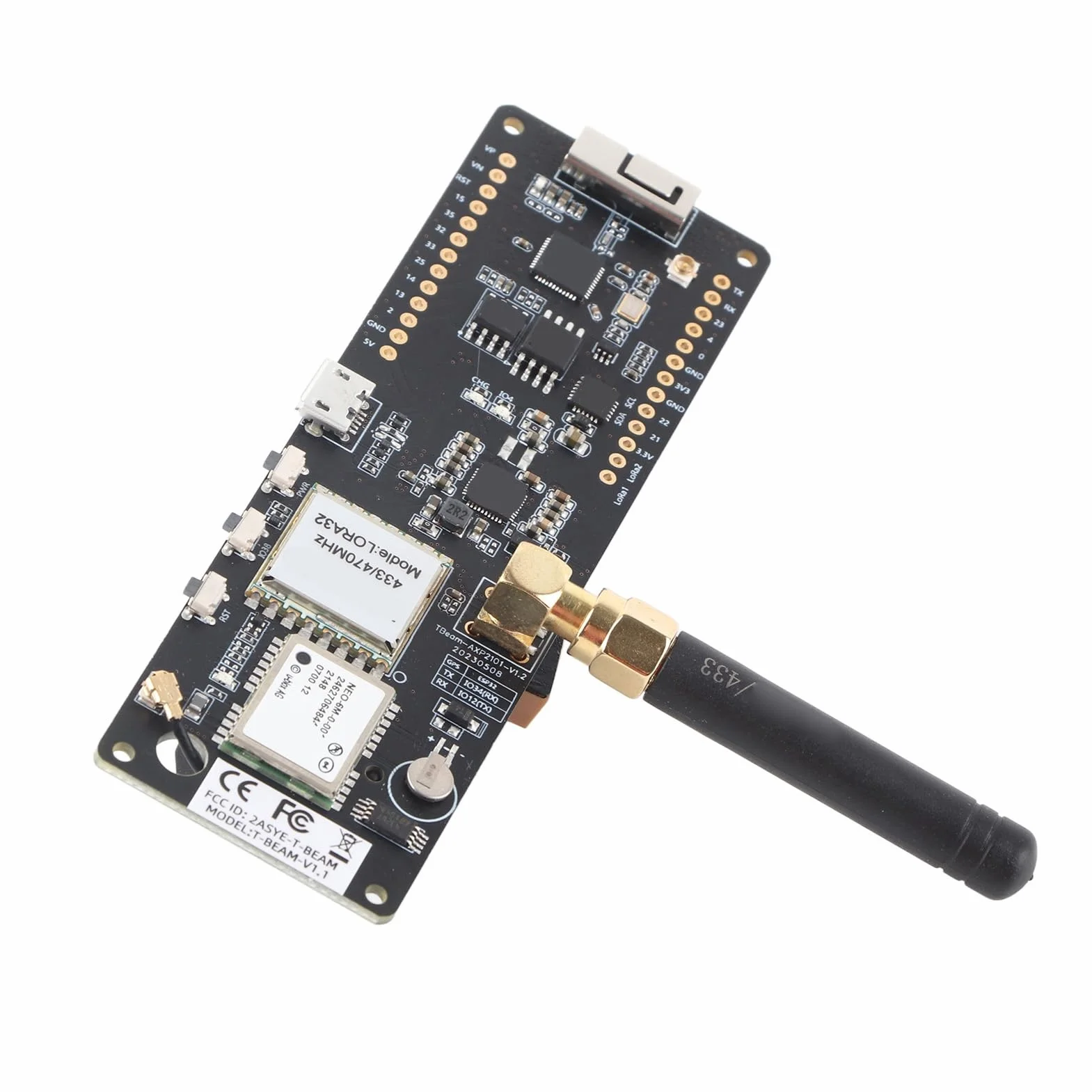 dla TTGO T-Beam ESP32 LoRa 915 Mhz Moduł GPS WiFi z płytką rozwojową Podstawy Baterii, moduł GPS NEO-6M, Globalny System Pozycjonowania, Uniwersalny Zasilacz 3 V-5 V.