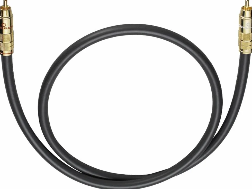 Oehlbach NF 214 Sub 200 - pierwszorzędny kabel do subwoofera z wielokrotnym ekranowaniem - 1 x cinch/1 x cinch, posrebrzany przewód wewnętrzny - 2 m - antracyt