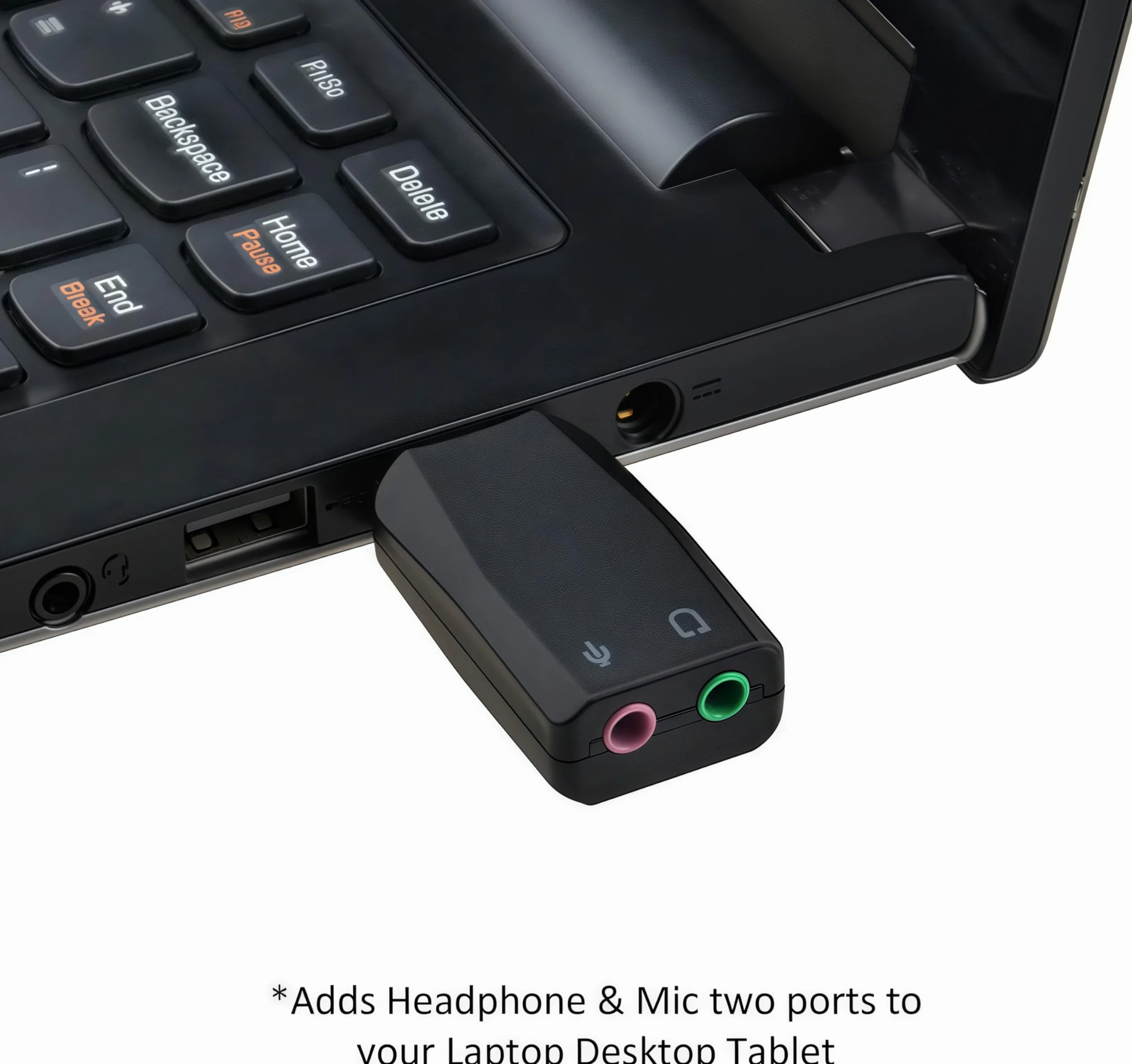 Zewnętrzny stereofoniczny adapter audio USB 3D z gniazdami mikrofonu słuchawkowego 3,5mm, instalacja bez sterowników karty dźwiękowej USB dla systemu Windows Mac OS Linux PS4