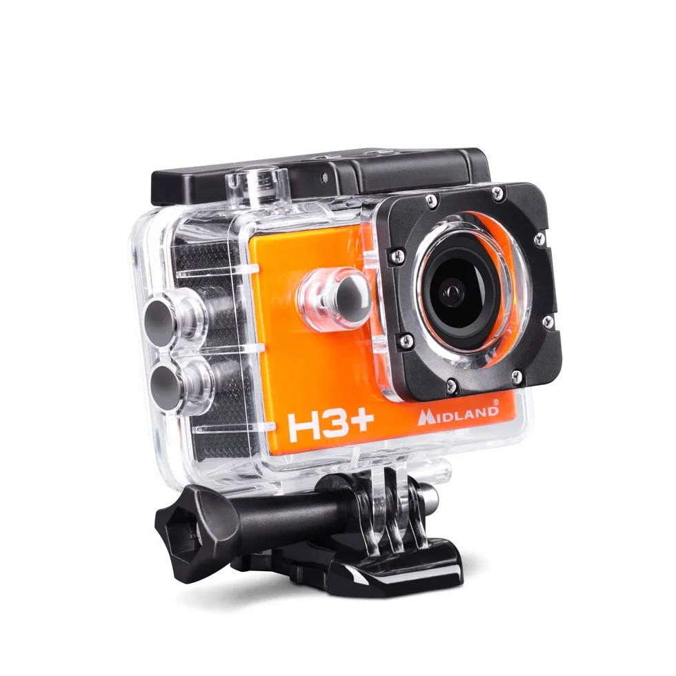 Midland Kamera sportowa H3+ Full HD WiFi LCD 2" stabilizator obrazu czarna pomarańczowa