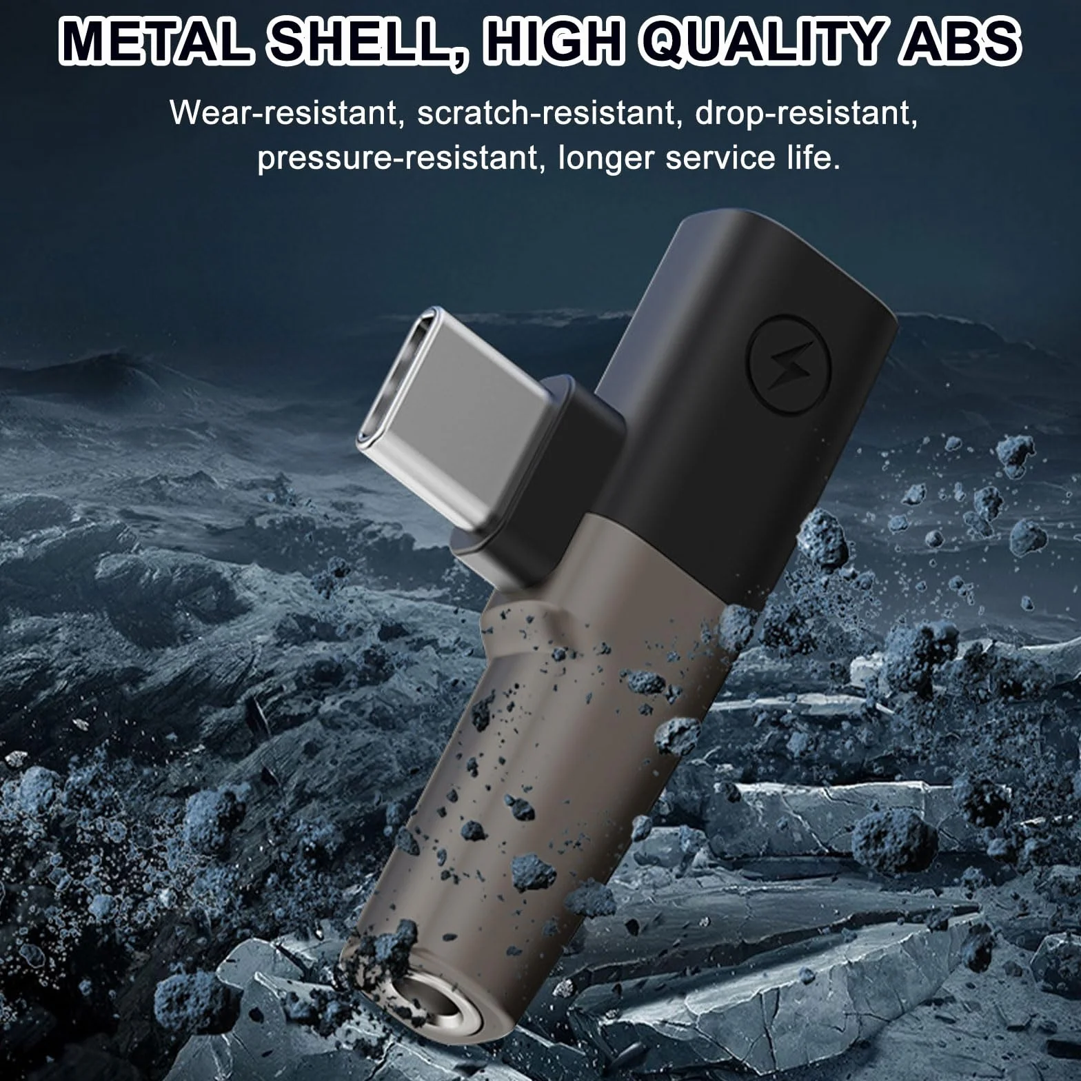 HENGBIRD Adapter USB C na słuchawki i ładowanie 2 w 1 Adapter słuchawkowy USB C na 3,5 mm słuchawki Typ C Aux Adapter Kompatybilny z iPhone 15 Pro Max iPad Pro/Mini 6 Galaxy S24 Ultra S23 Huawei