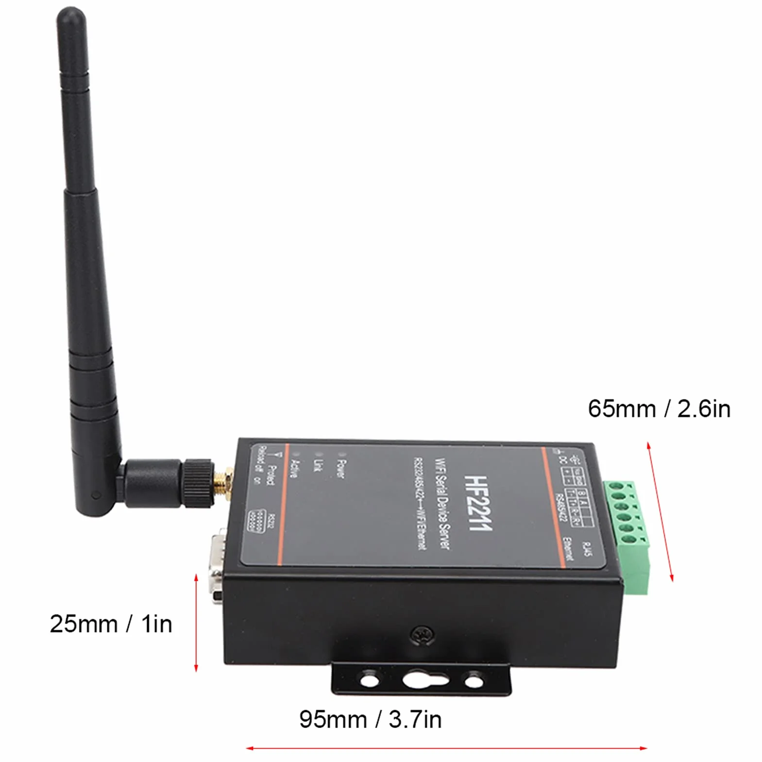 Serwer Szeregowy HF-2211 Konwerter RS232 na WIFI Ethernet i RS422 dla Komunikacji Seryjnej Sieciowej Urządzeń Przemysłowych i Automatyzacji