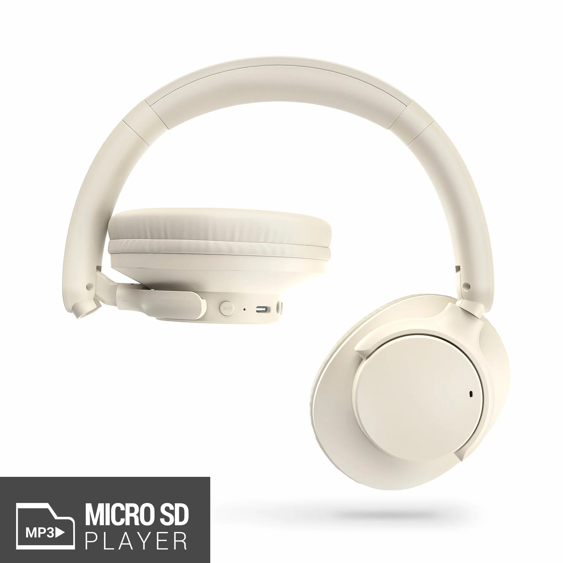 Energy Sistem Radiobeat Słuchawki Bluetooth 5.4, bateria 20h, połączenie wielu urządzeń, składana konstrukcja, radio FM, odtwarzacz MP3 Micro SD, asystent głosowy (biały)