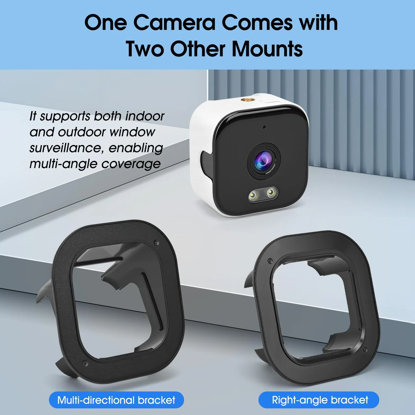Yosoo Health Gear Kamera Okienna 3MP 2K 108 ° Szerokokątny 2.4G 5G WiFi Kamera Bezpieczeństwa na Oknie z detekcją Ruchu Monitorowanie Wewnętrzne