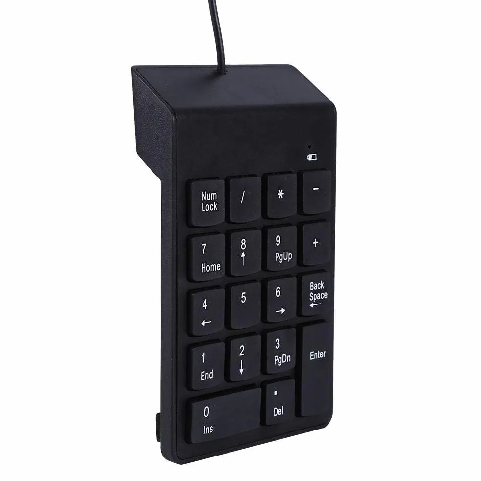 Klawiatura numeryczna USB Przenośna mini klawiatura numeryczna 18-klawiszowa klawiatura do laptopa Desktop PC Pro Klawiatura numeryczna USB