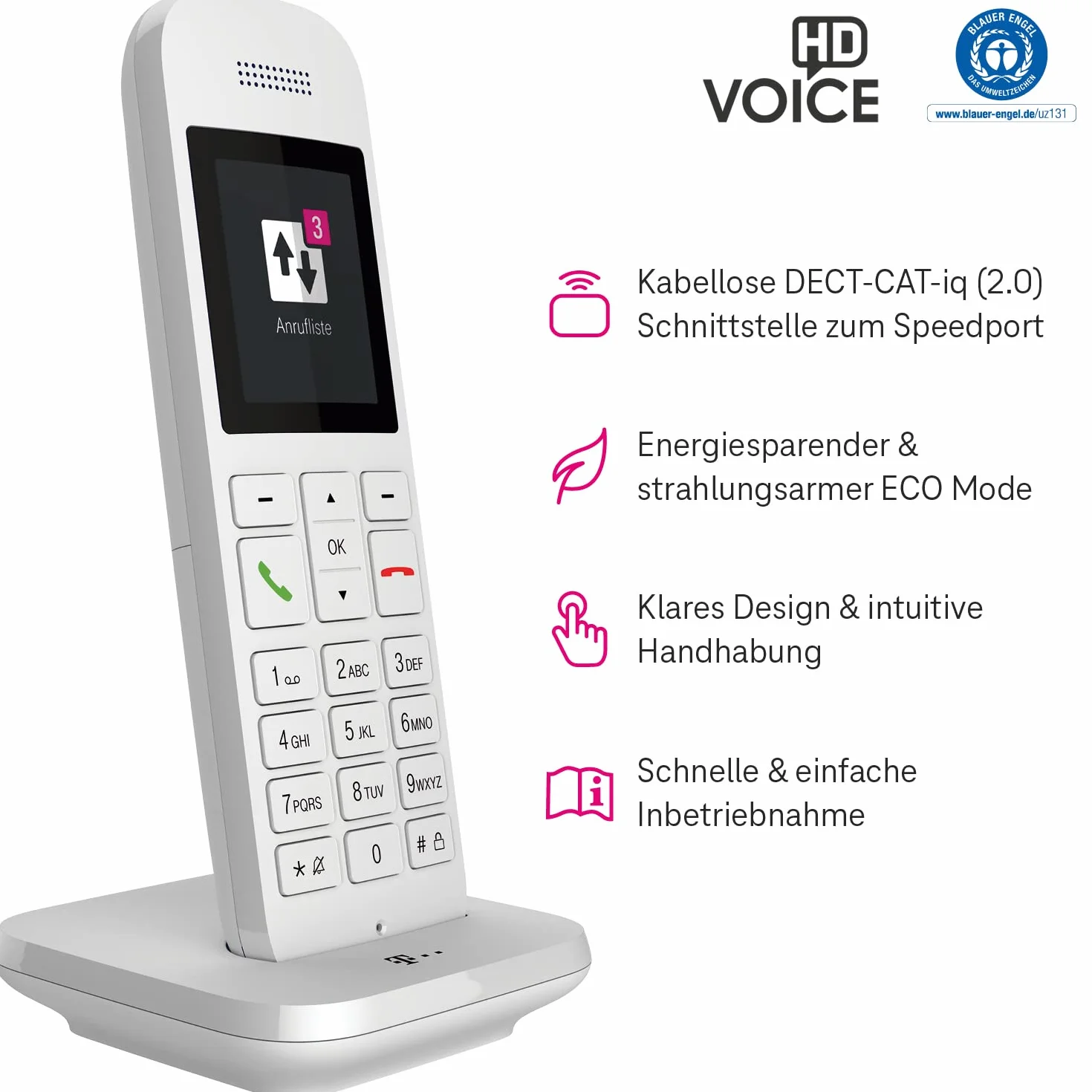 Deutsche Telekom Speedphone 12 40844151 Telefon Stacjonarny, Biały