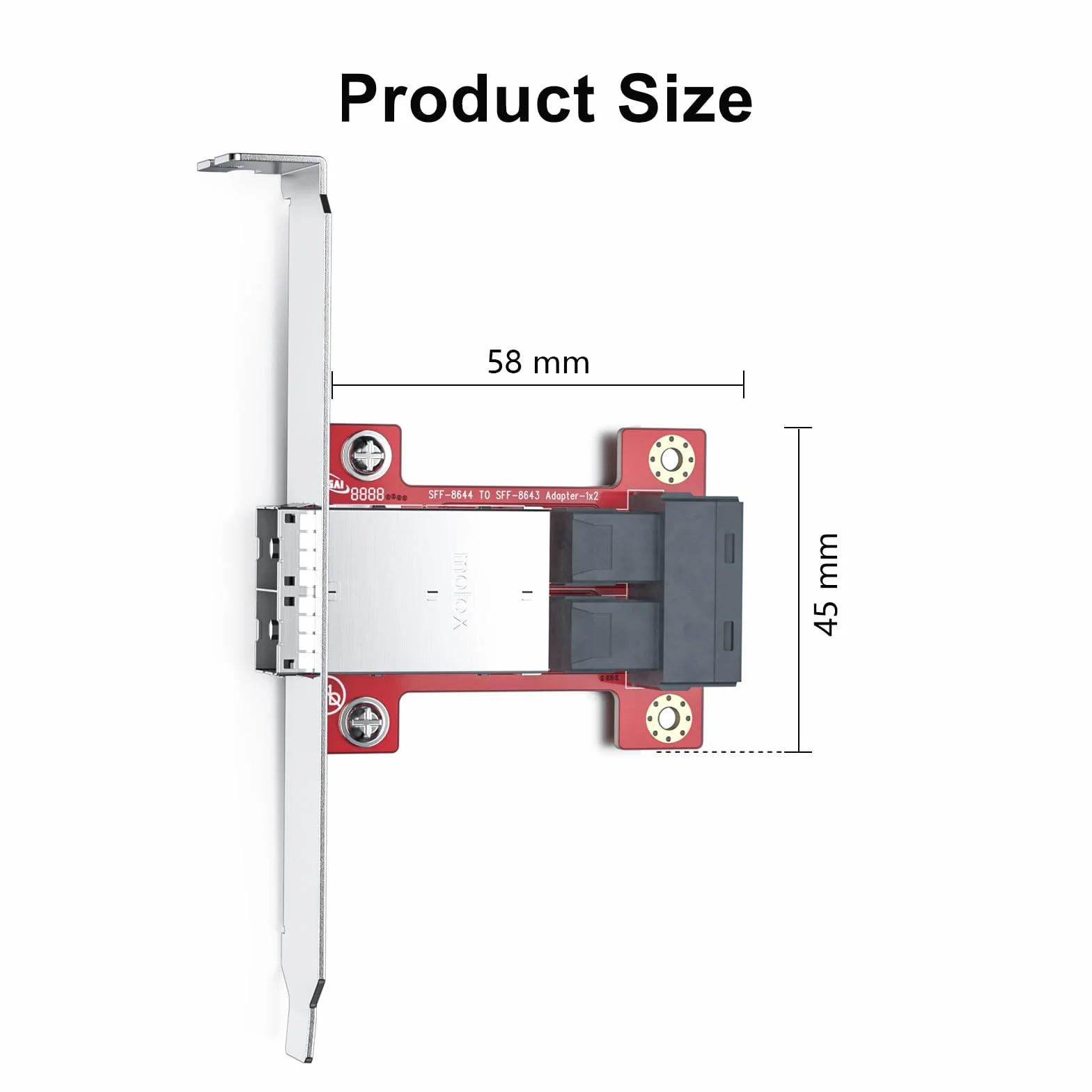 10Gtek Mini SAS Adapter SFF-8643 to SFF-8644 Dual Port Mini SAS Adapter