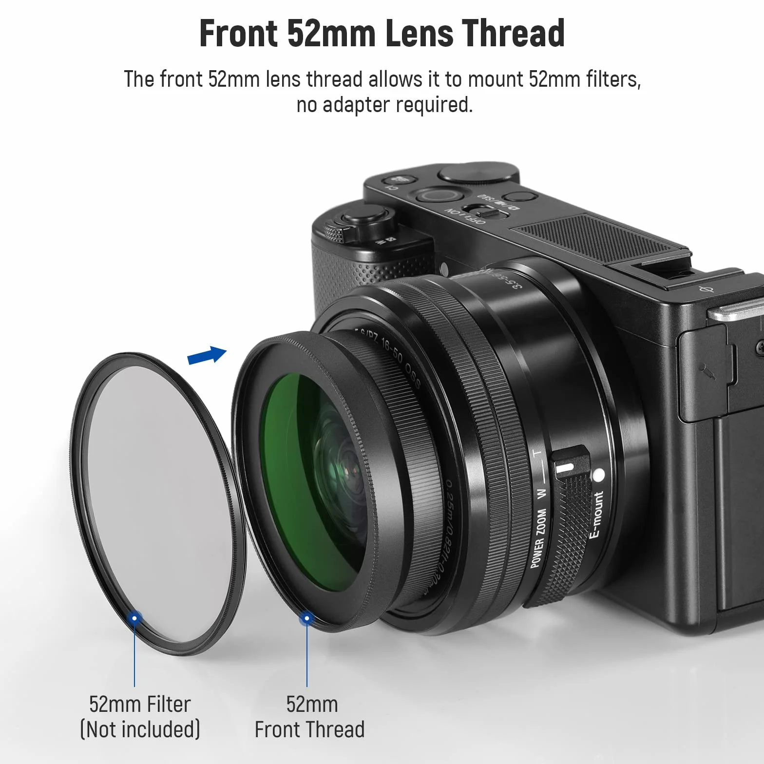 Neewer Szerokokątny obiektyw HD 40,5 mm do Sony ZV-1F ZV-E10 A5000 A6000 2 w 1 18 mm i 10x makro z adapterem