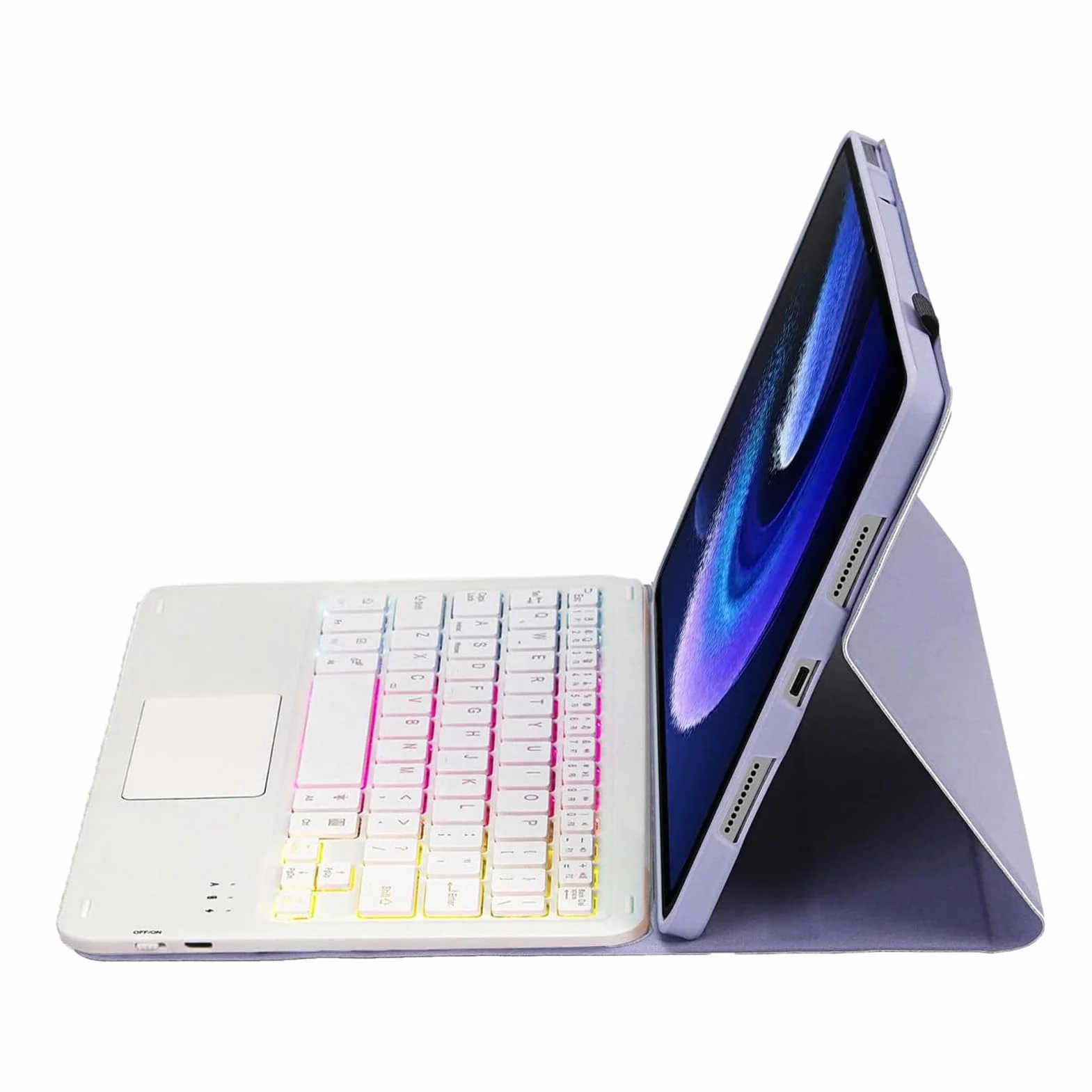 Etui na klawiaturę do Bezprzewodowa Klawiatura Bluetooth z osłoną ochronną dla Mi Pad 6 6 Pro, Przenośna Podstawka ze Skóry PU z wyjmowaną magnetyczną klawiaturą