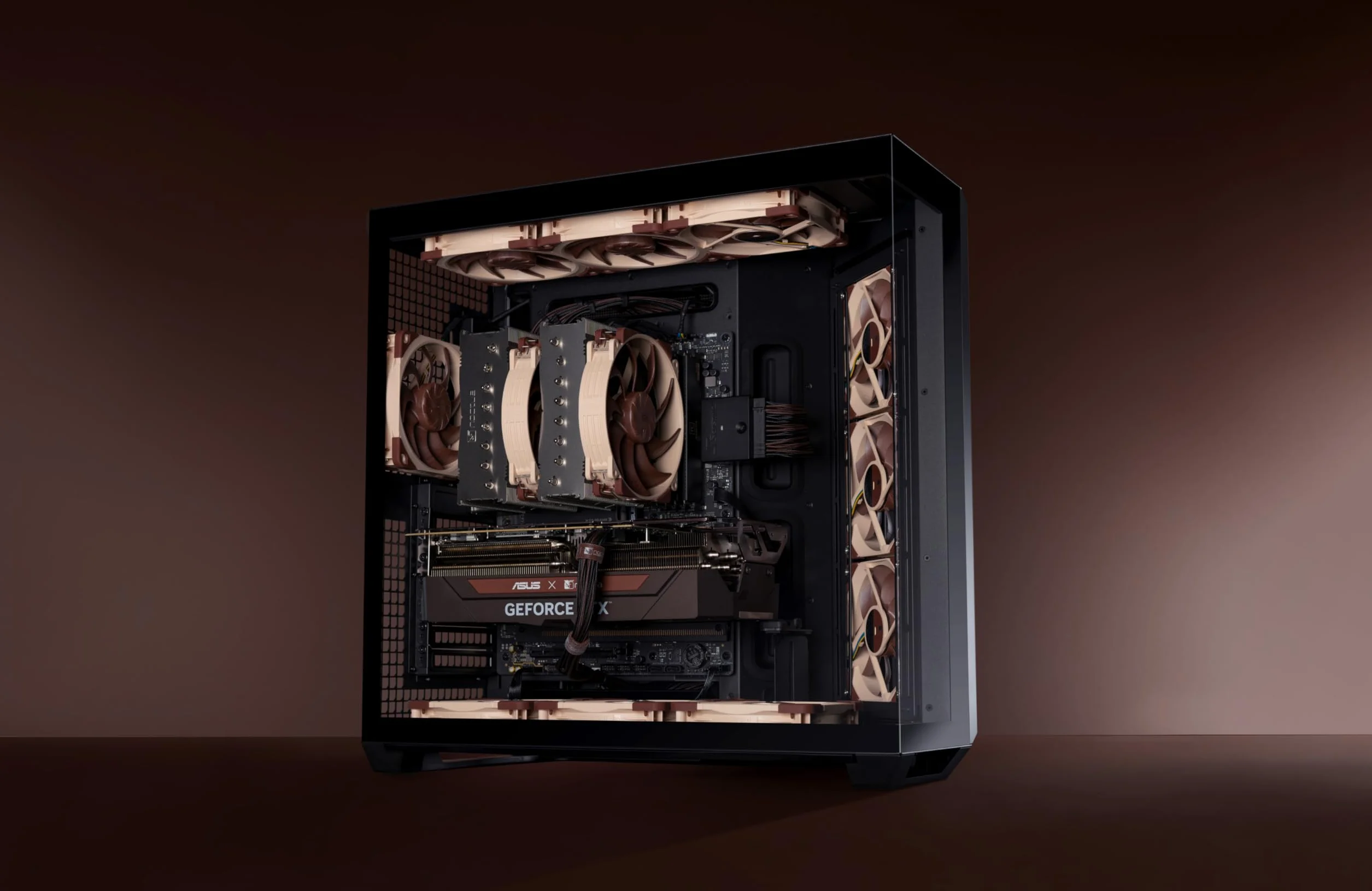 Noctua NF-A12x25 G2 PWM Sx2-PP Zestaw dwuwentylatorowy Push-Pull Brązowy