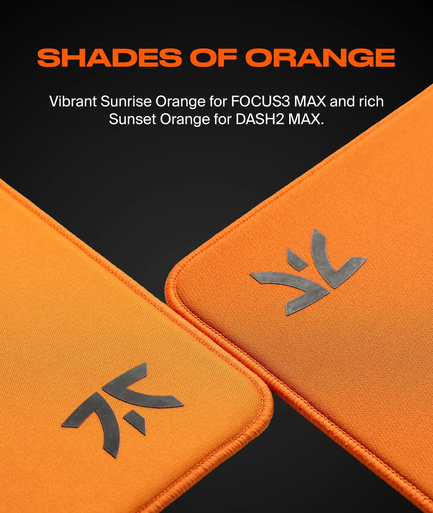 Fnatic MAX Focus 3 L Pro Gaming Mouse Mat 480 x 400 x 6 mm Sunrise Orange Smooth Cloth Control Surface Water Resistant Non-Slip Poron Foam Base