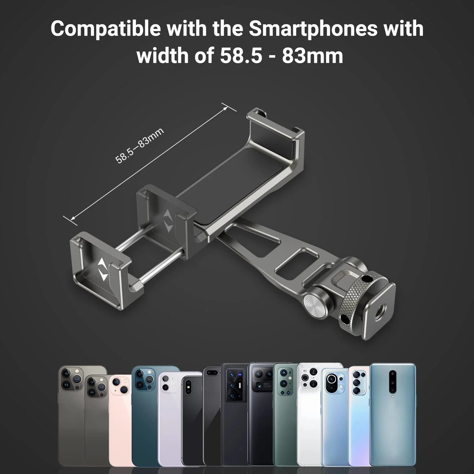 SMALLRIG Uchwyt Telefonu z Zimnymi Butami 1/4" Obrót 360°