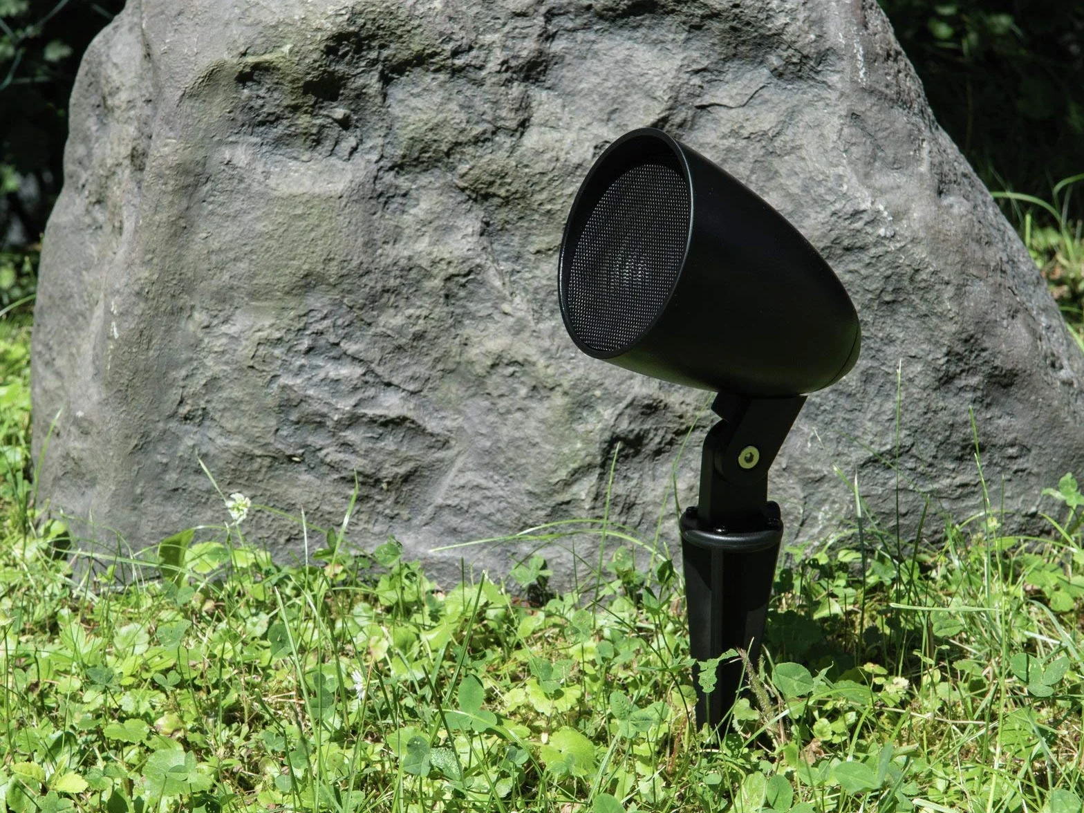 OMNITRONIC Głośnik projektora PS-2.5GS, czarny, 2 sztuki, 2 odporne na warunki atmosferyczne głośniki ogrodowe 2,5" z ostrzem do wbijania w ziemię, 70 W RMS / 8 omów