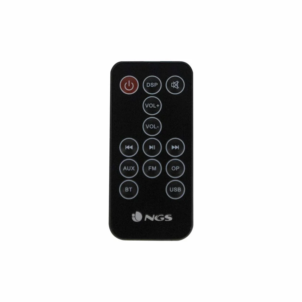 NGS SKY CHARM BLACK- Głośnik Kolumnowy Bluetooth 50W z Pilotem, Wejściem Optycznym, USB, Radiem FM i AUX IN (Kolor Czarny)