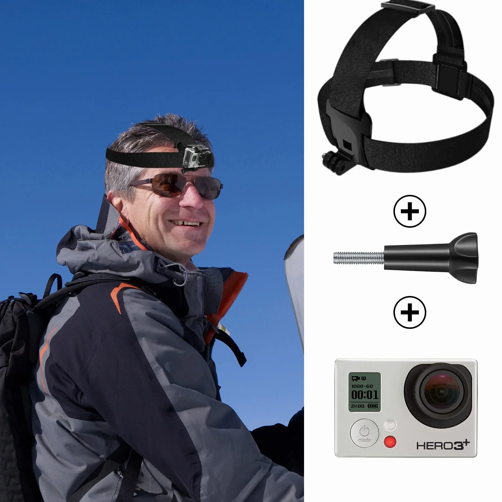 Kompatybilny z kamerą Gopro 9 w 1, uchwyt na pas piersiowy, regulowany pasek na głowę, pasek na rękę, uchwyt na plecak, kompatybilny z Gopro Hero 9 8 7 6 5 SJCAM Insta360
