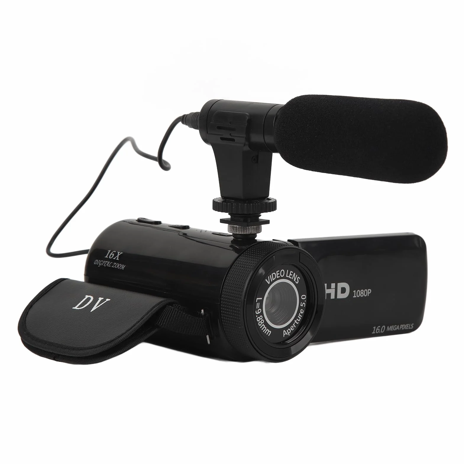 Annadue Kamera wideo Full HD 1080p 16 MP zoom 16x z ekranem dotykowym IPS 6.1 cm do YouTube
