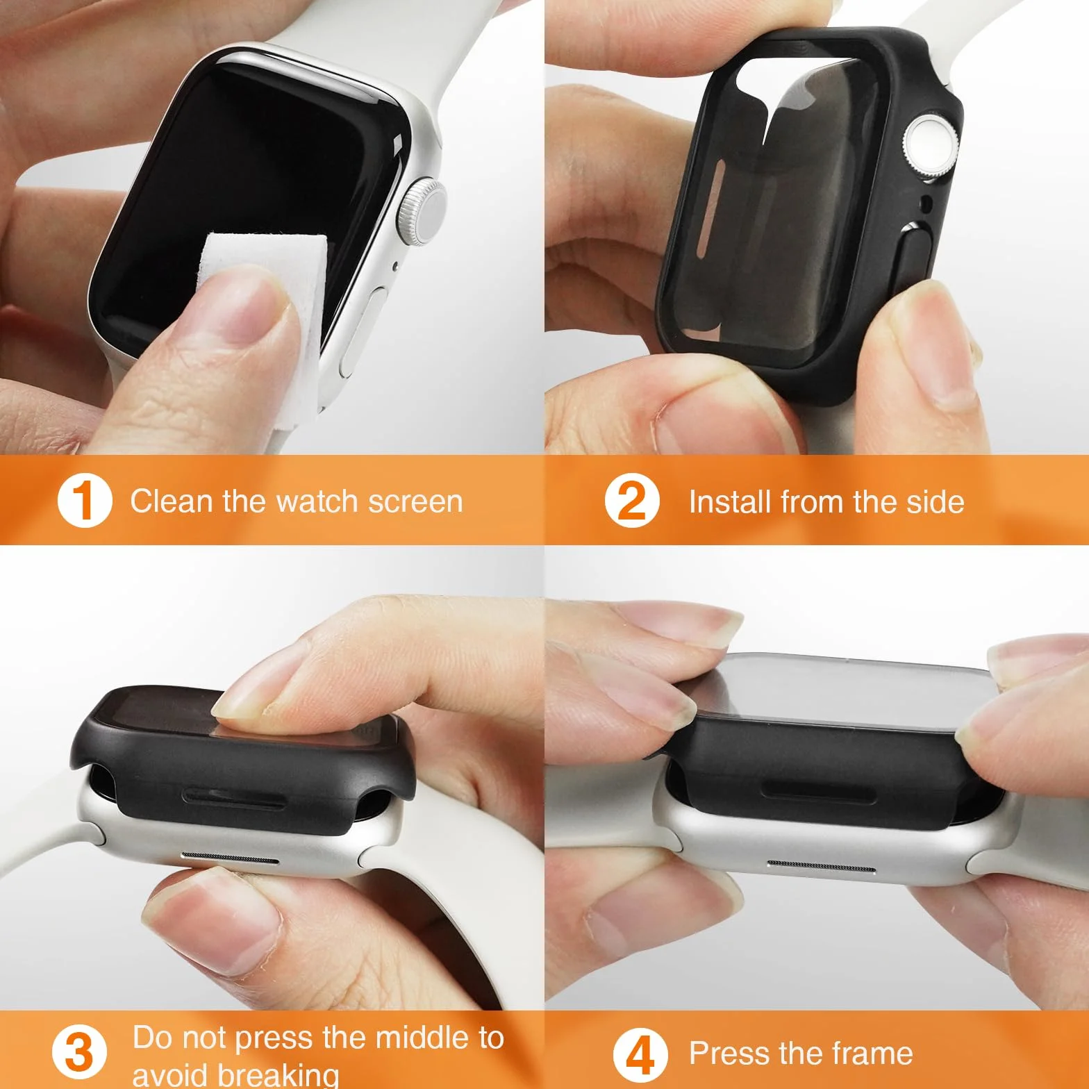 LK 2 sztuki etui ochronne do Apple Watch Series 11/10, folia ochronna na wyświetlacz 42 mm, twardość 9H, czysta HD, pełna ochrona, odporne na zarysowania, twarde etui ochronne z poliwęglanu do iWatch
