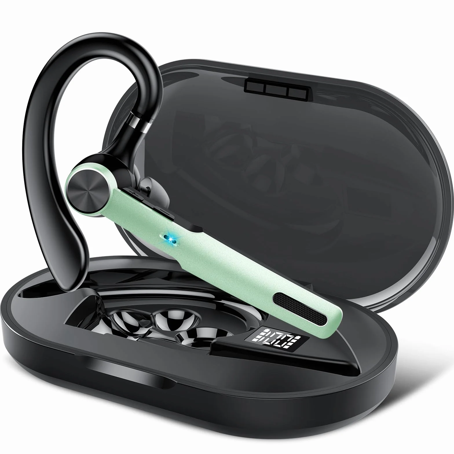 Bezprzewodowy zestaw słuchawkowy Bluetooth V5.3 z podwójnym mikrofonem ENC, zielony
