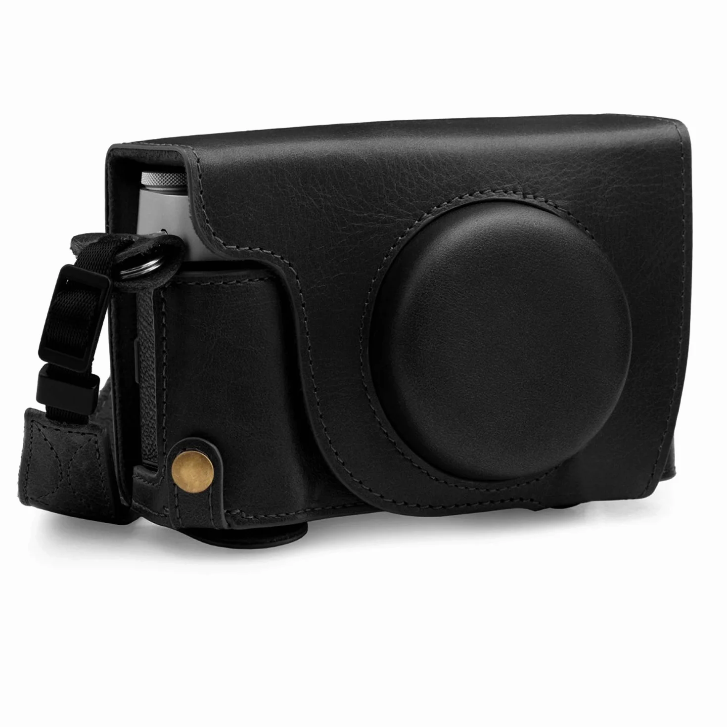MegaGear MG1892 Ever Ready etui na aparat z prawdziwej skóry kompatybilne z Fujifilm X100V - czarne