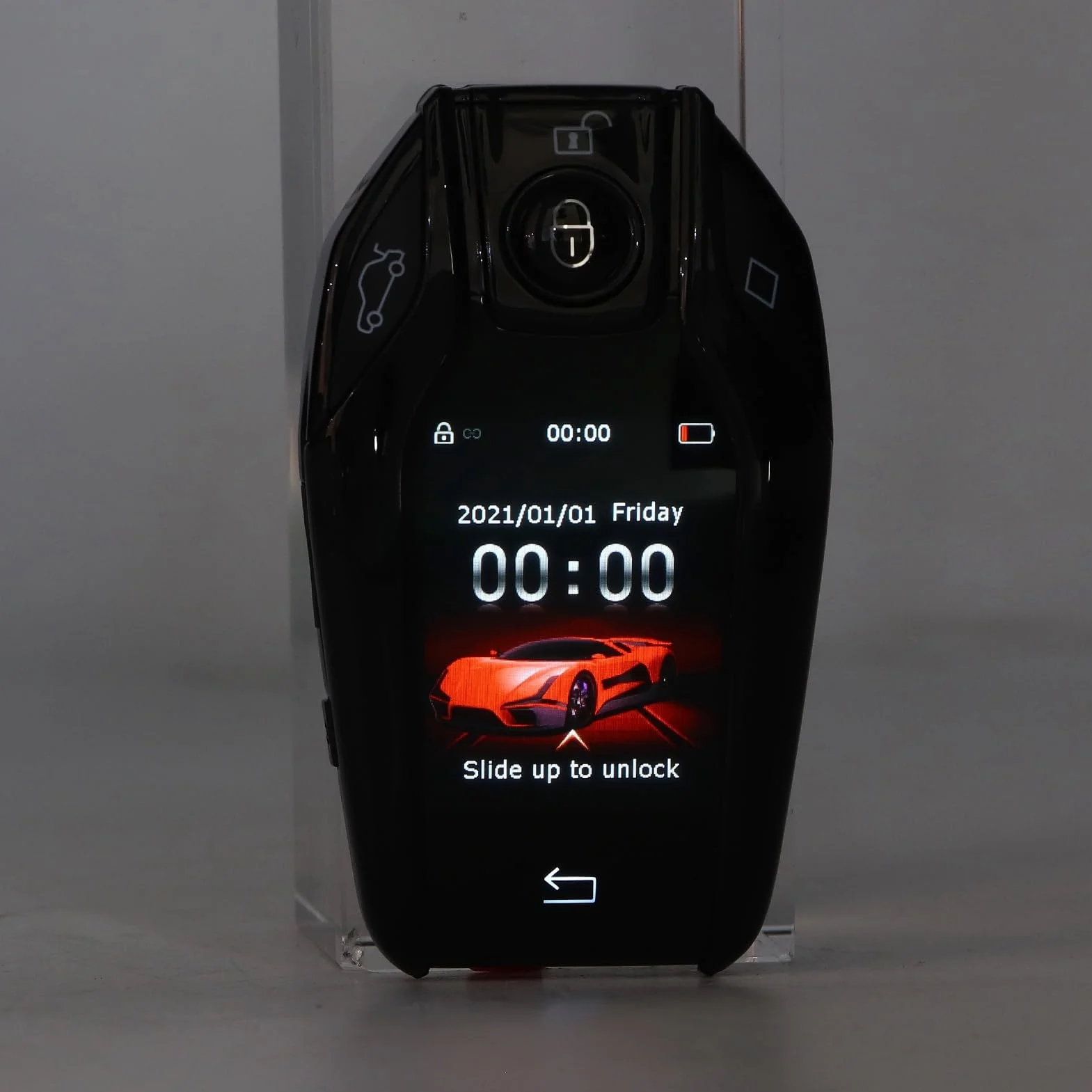 TK800 Ekran LCD Inteligentny Klucz Zdalne Wejście Bez Klucza Czarny