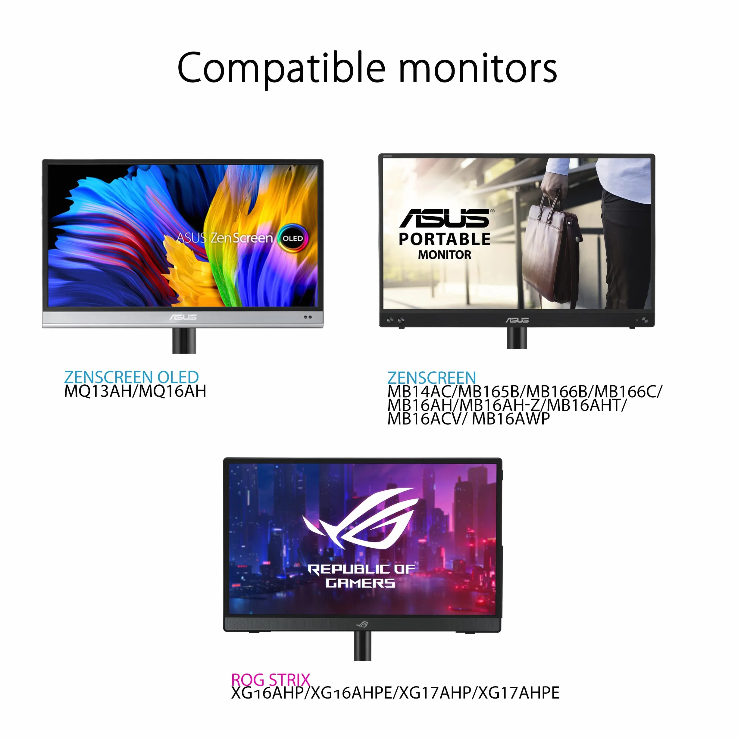 ASUS ZenScreen MTS02D ergonomiczny stojak do przenośnych monitorów, nachylenie, obrót, regulacja wysokości, kompatybilny ze statywem 1/4", do pracy w domu, do biura domowego