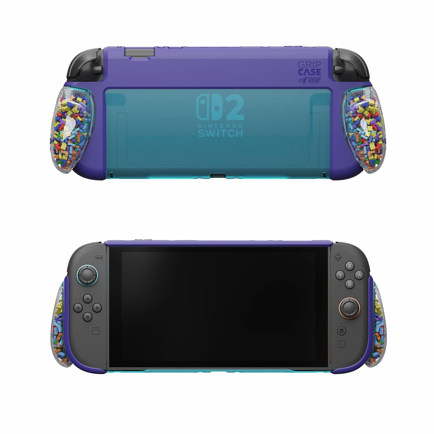 Savage Raven od Skull & Co. GripCase do Nintendo Switch 2: Dokujący miękki pokrowiec ochronny z wymiennymi uchwytami [pasuje do wszystkich rozmiarów dłoni], edycja limitowana TETR