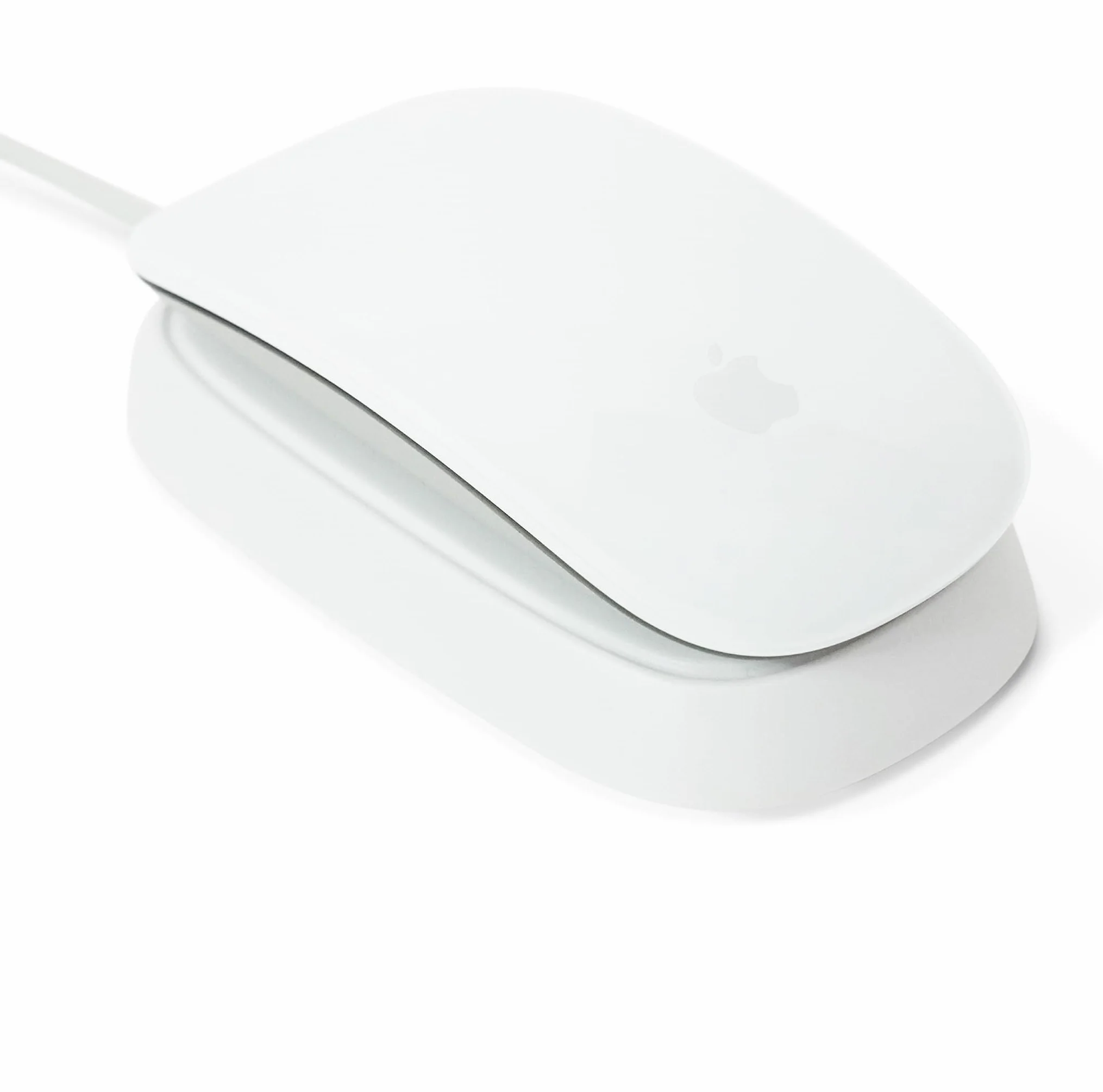 Ascrono Stacja Ładująca do Myszy Apple Magic Mouse 2 - Biały - Idealne Akcesorium | Nadaje Się Jako Stacja Ładująca, Stojak i Ładowarka | Zawiera USB-A do Lightning o Długości 1,5m