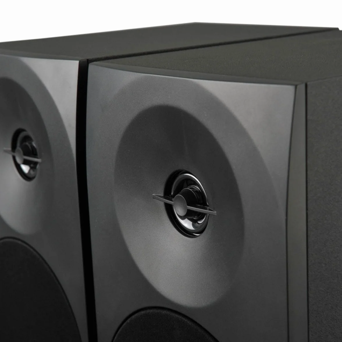 Woxter Dynamic Line 410 Black – 2.0 głośnik stereo (zasilanie o mocy 150 W, drewno, 4 głośniki niskotonowe, 2 głośniki wysokotonowe, 3,5 mm, RCA, system Bass Reflex Control (głośność, wysokie tony,