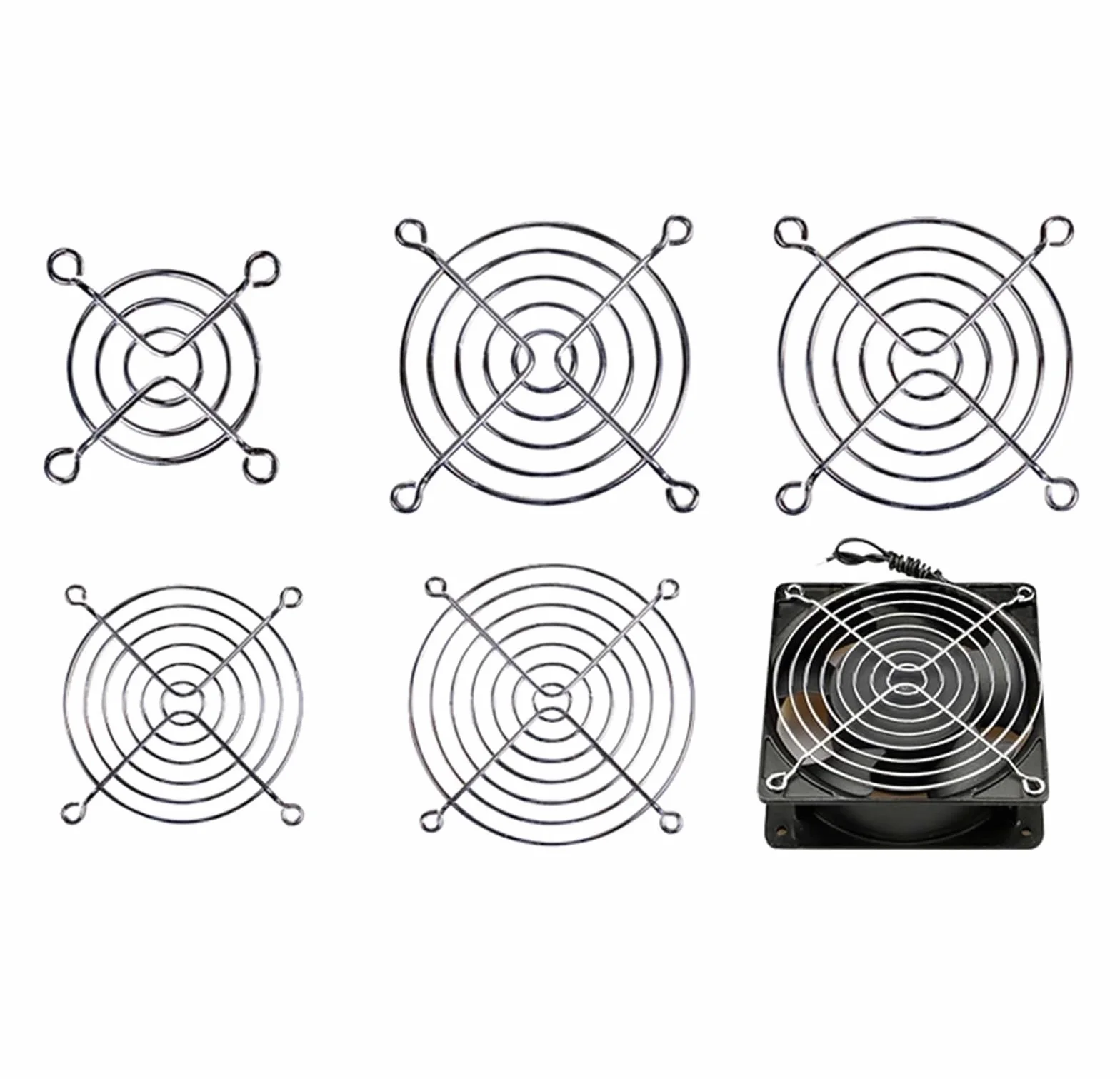 5 szt. metalowa siatka ochronna na palce grill 30 mm 40 mm 50 mm 60 mm 70 mm 80 mm 90 mm 120 mm 135 mm 140 mm 150 mm 170 mm 200 mm (kolor: 40 mm, rozmiar: 5 szt. srebrne grille)